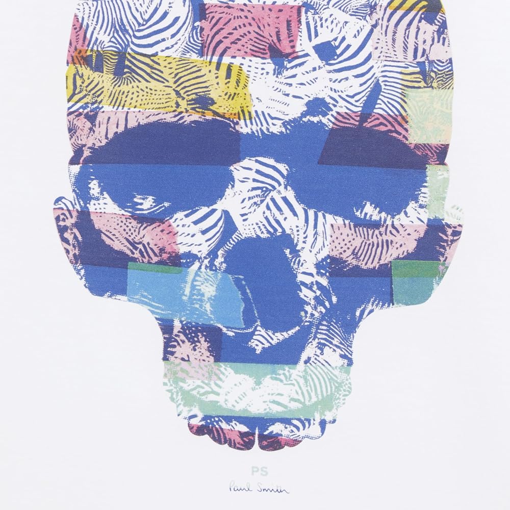 PS by Paul Smith Men's Regular Fit Skull T-shirt, White PS by Paul Smith Men's Regular Fit Skull T-shirt, White