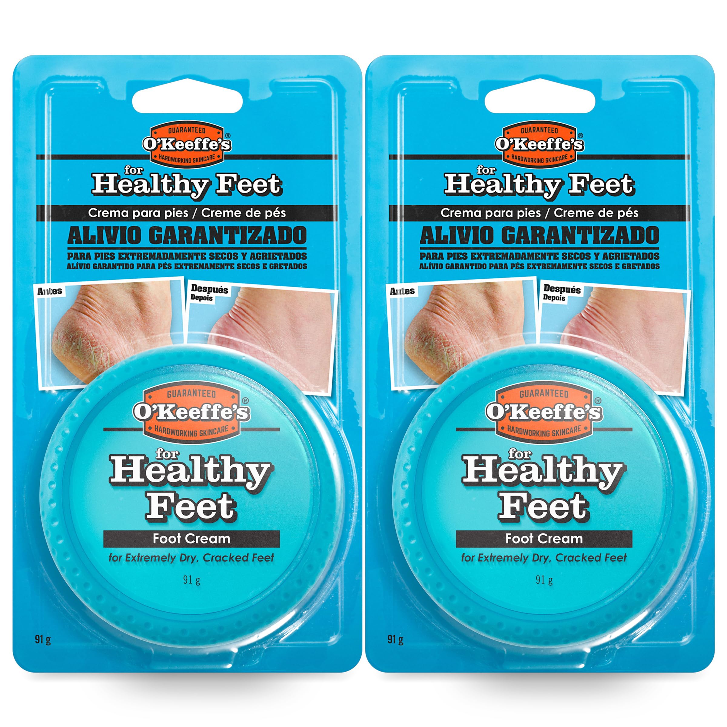 O'Keeffe's Healthy Feet krem do suchych i popękanych stóp, 2 szt. - 2 x 91 g