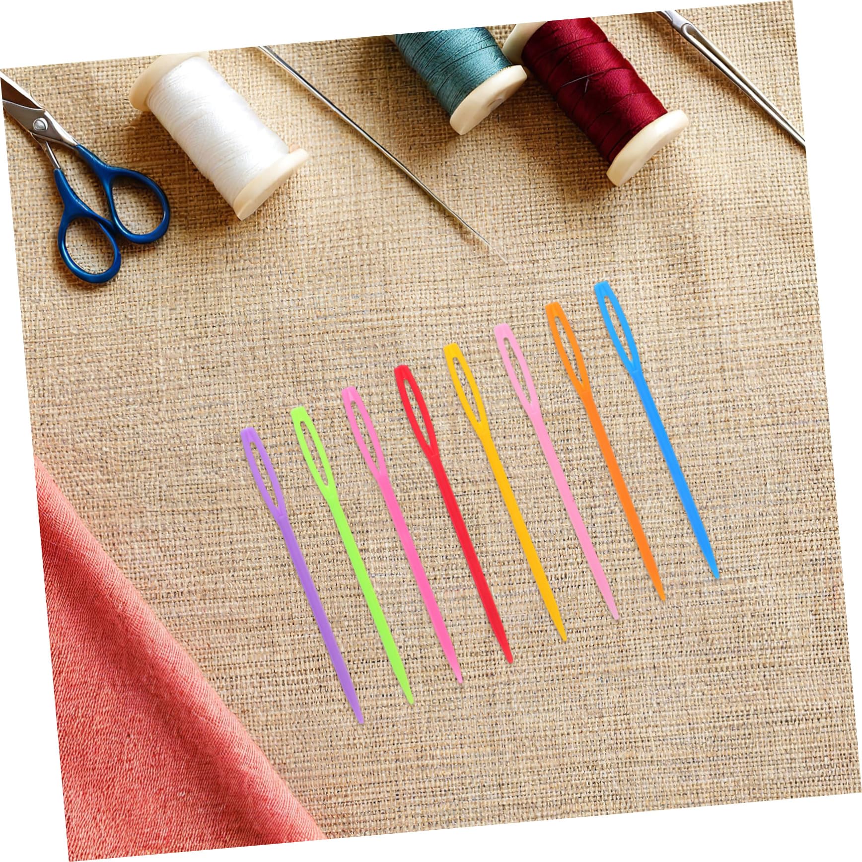 POPETPOP 2000 Piezas Agujas de Coser de Ojos Grandes Unidades de Plástico Coloridas para Manualidades para Coser Mano Agujas Gruesas de Seguridad para Tejer Lana Herramientas para Aprender