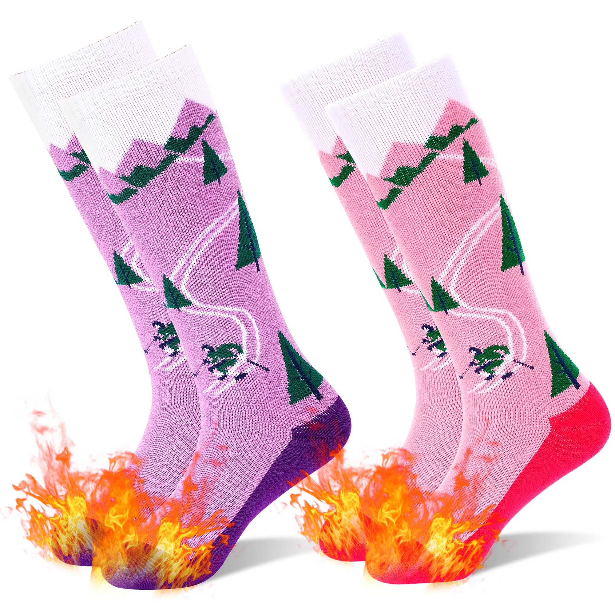 GRPSKCOS Fußball Socken Kinder, 2 Paar Fußball Stutzen Kinde
