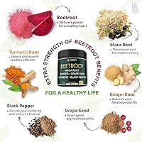 Vista 3 de Paquete de suplementos de raíz de remolacha 6 en 1, 100 unidades y suplemento de mio-inositol 6 en 1 y D-Chiro inositol para mujeres, 120