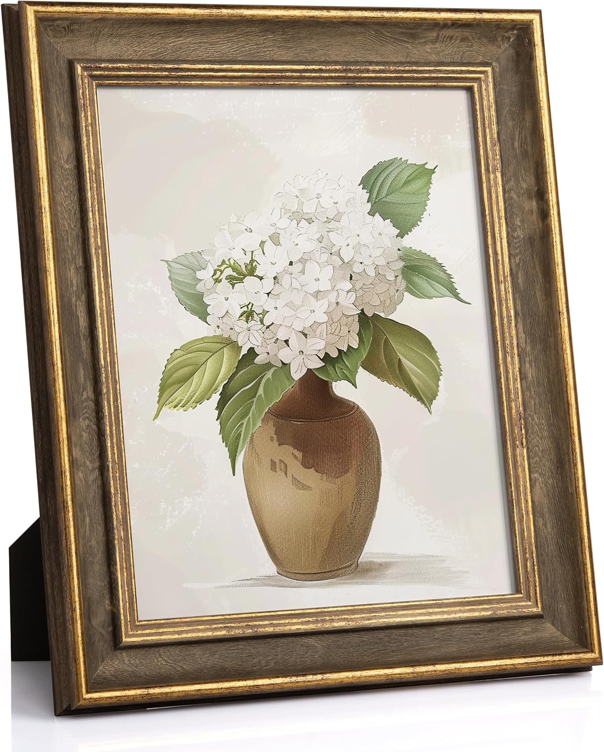 Afuly 8x10 Vintage Picture Frame Elegant Retro Picture Frames Wood Gold Photo Frame Wall Hang Desktop Home Decor Birthday Gifts for Grandma Mom Women Parents Wood Gold 8x10