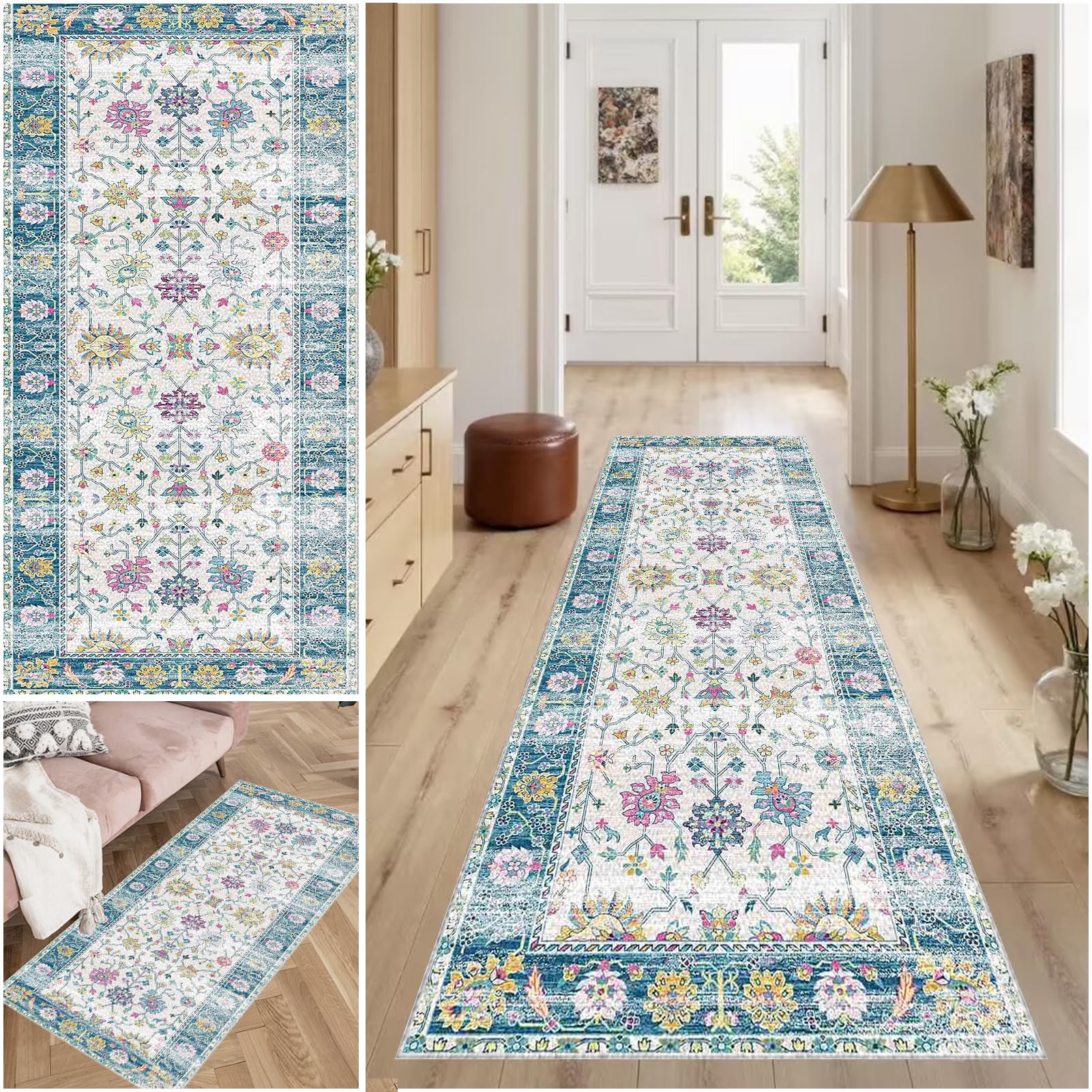Carpet Runner for Hallway Non Slip Machine Washable Kitchen Runners Laundry Room Absorbent Area Rug Runner Floor Door Mat Runner for Hallway Entryway Kitchen Laundry Room Hall Runner 40 x 300 cm — image 1