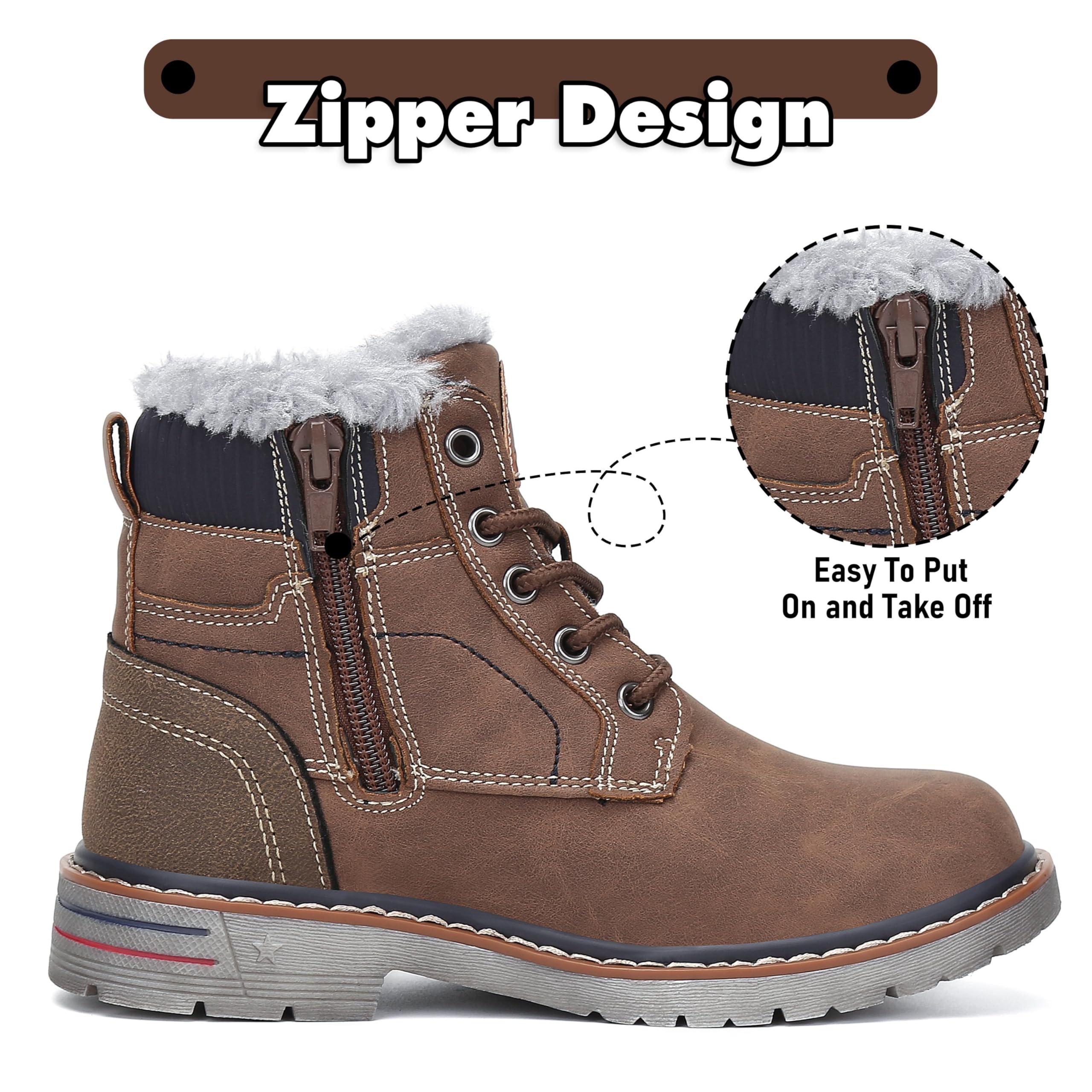 Mishansha Bambino Stivali da Neve Ragazzo Ragazza Inverno Antiscivolo Caldo Scarpe Unisex, GR.24-36