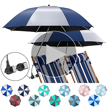 Amazon.com : 2 Pack Chair Beach Umbrella with 360 Universal