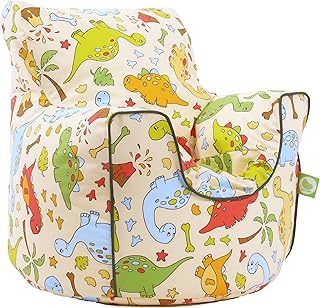 Cotton Dinosaur Bean Bag Arm Chair with Beans