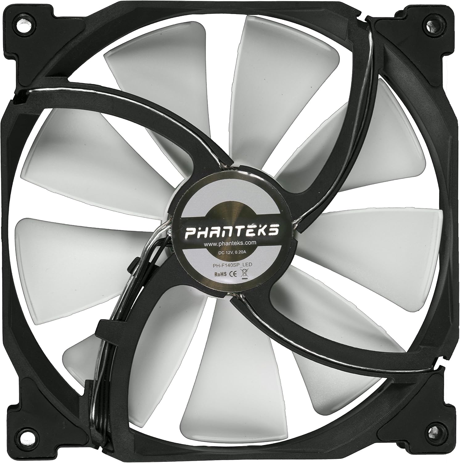 Phanteks Series Premier 140mm LED Case Cooling Fan PH-F140SP_BK_OLED Orange