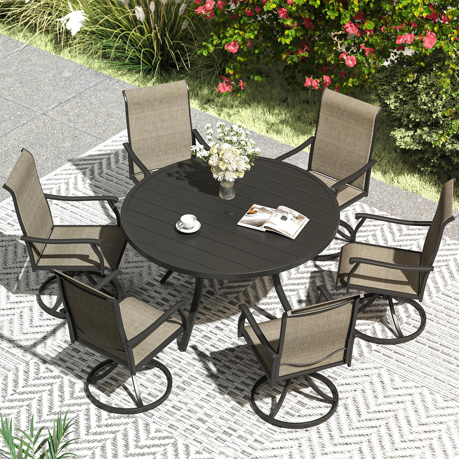 Review of the VICLLAX 47.2" Outdoor Patio Table: Perfect for Any Garden!