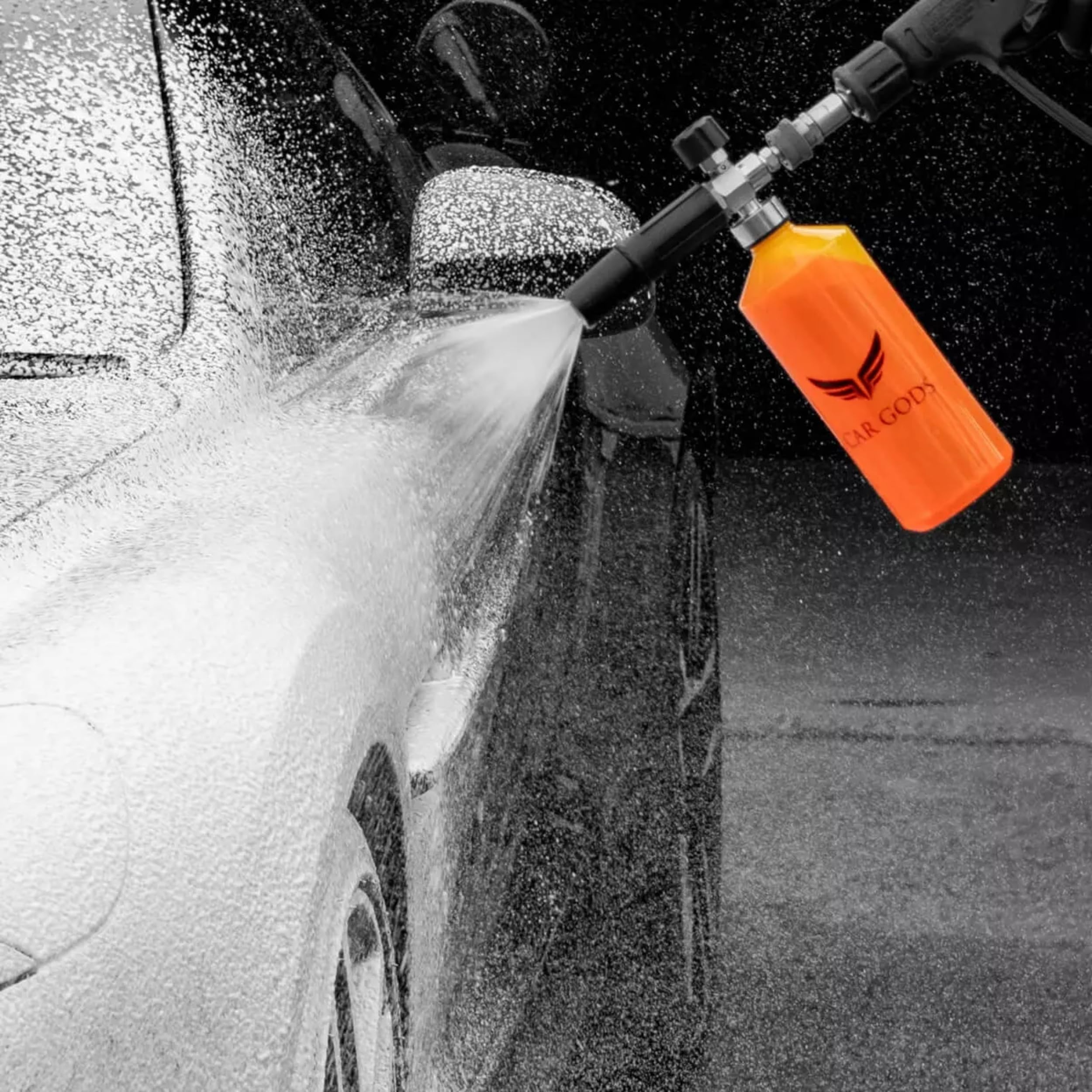 Canon/Lance à Mousse à Neige Car Gods – Capacités de Mousse Haute densité – Peut contenir jusqu'à 1 Litre de concentré, Gold