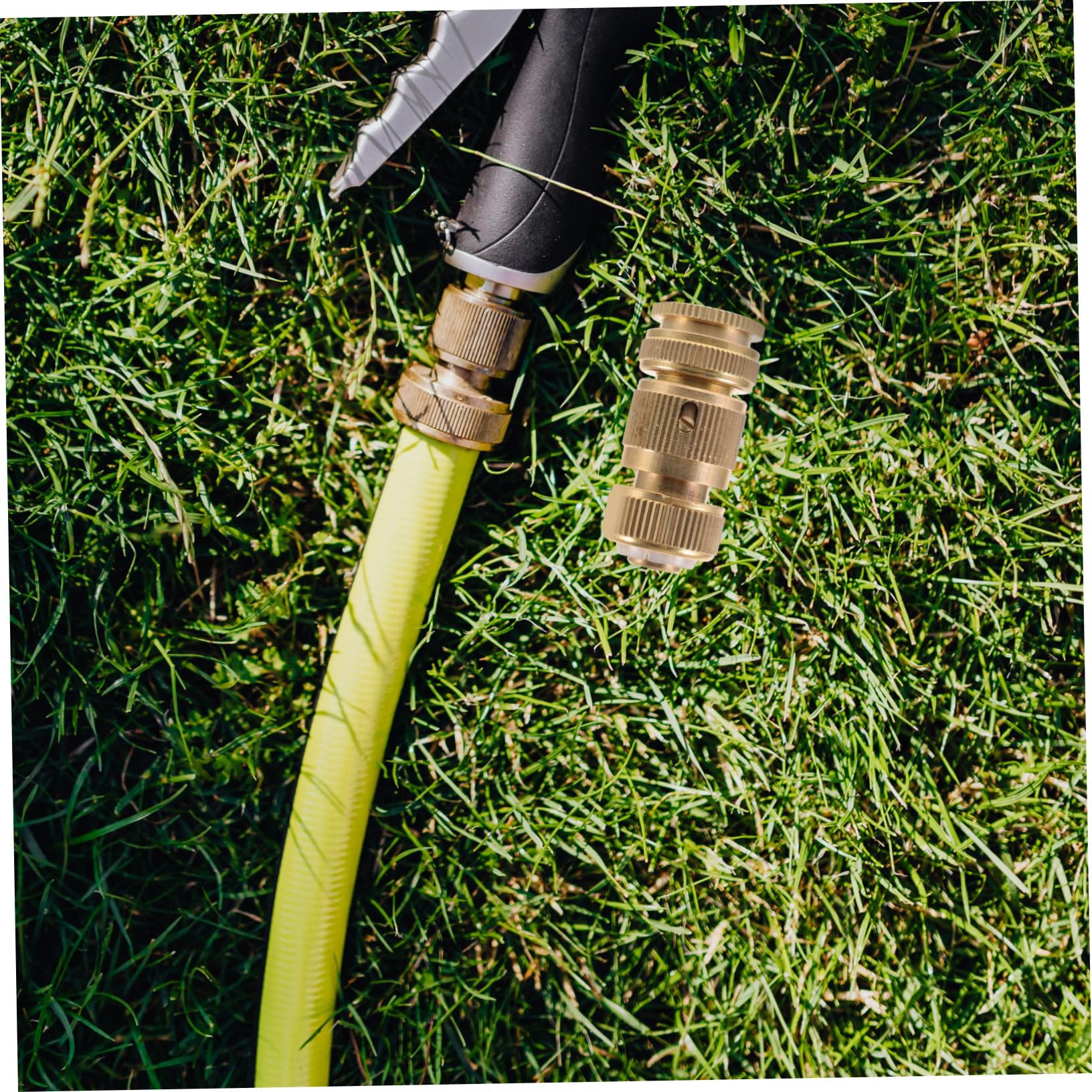 Amosfun 4 Paare Rohrverbinder Gartenschlaucharmaturen Jet gartenschlauch adapter Schlauchadapter hochdruckreiniger Wasserschlauchanschluss Gartenschlauch schneller Verbindung Kupfer Golden