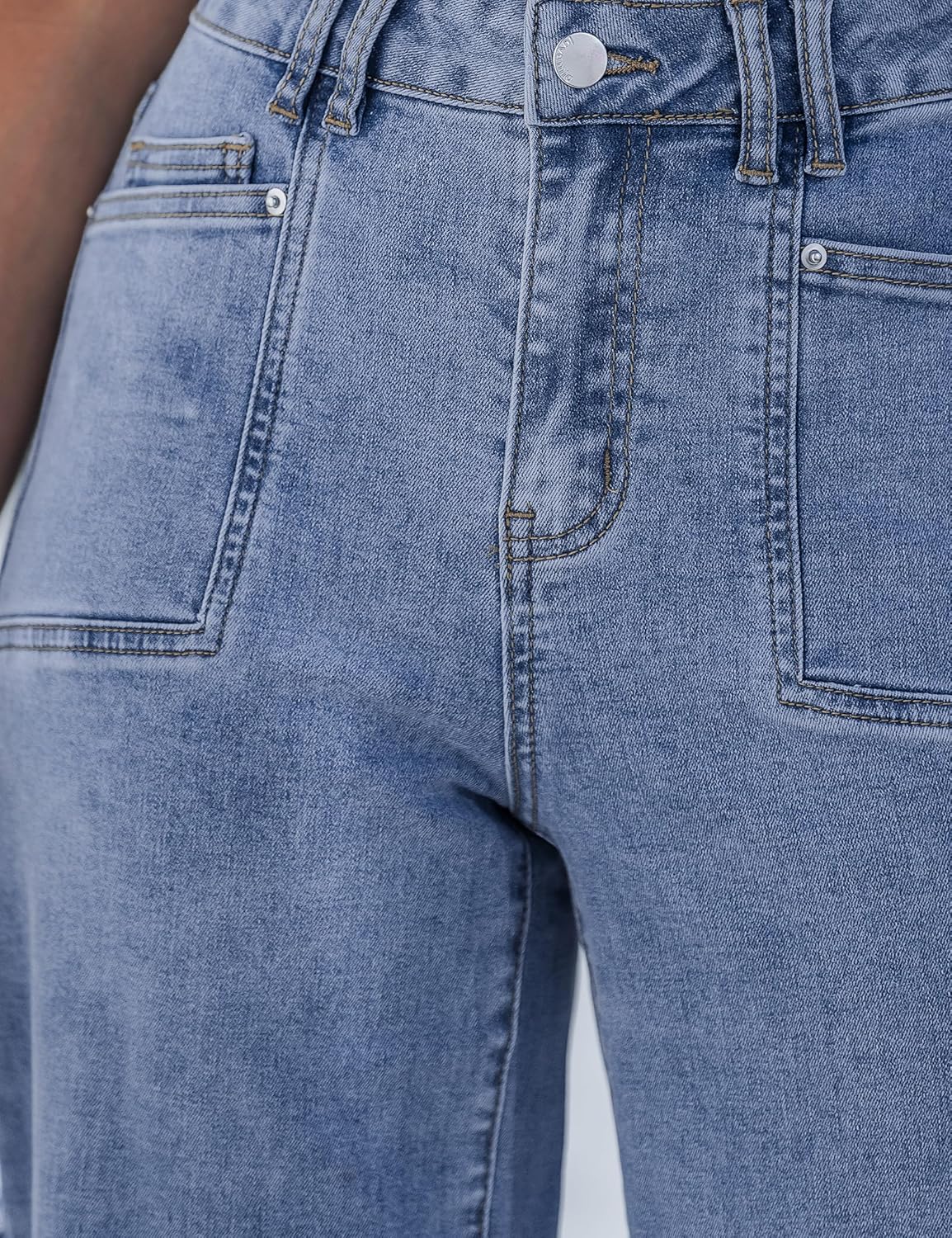 luvamia Wide Leg Jeans Woman Cropped Trendy Patch Pocket High Waisted 2026 Baggy Loose Straight Leg Stretchy Denim Pants - Image 5