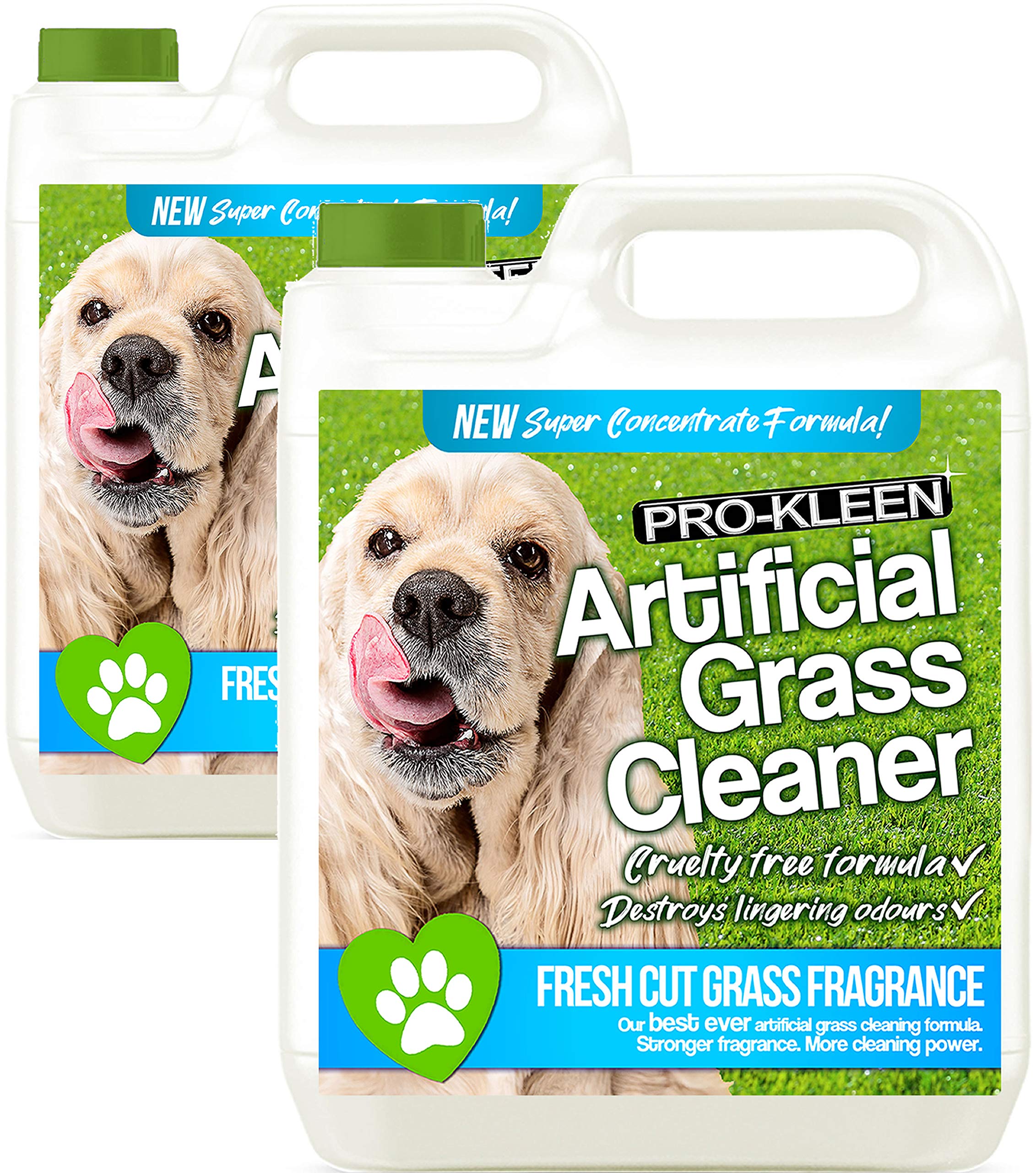 Pro-Kleen Artificial Grass Cleaner For Dogs (10:1 Super Concentrate Makes 20 Litres) Disinfectant and Deodoriser - 2 x 1 Litre