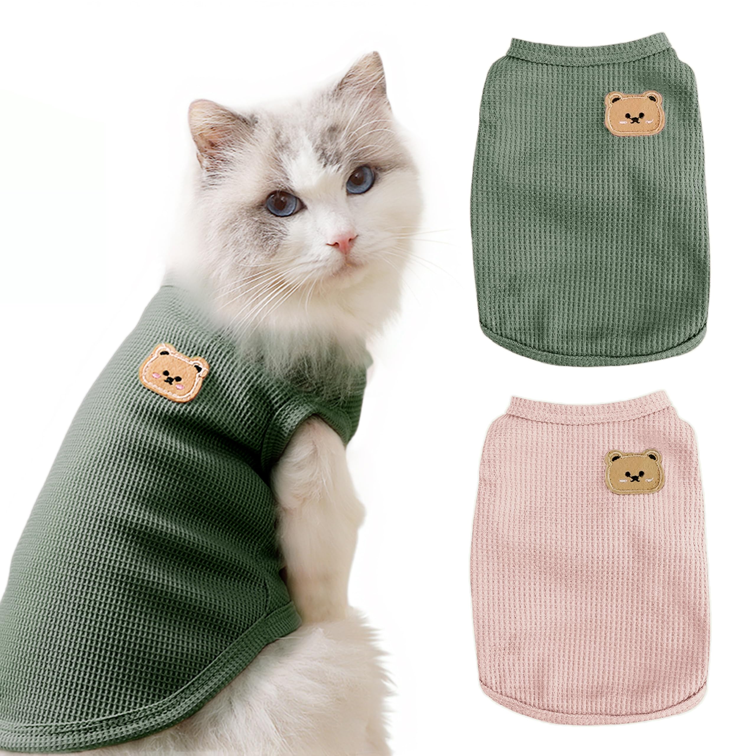 MAQILO T-Shirt für Katzen | Dehnbares Shirt für Sphynx Katze