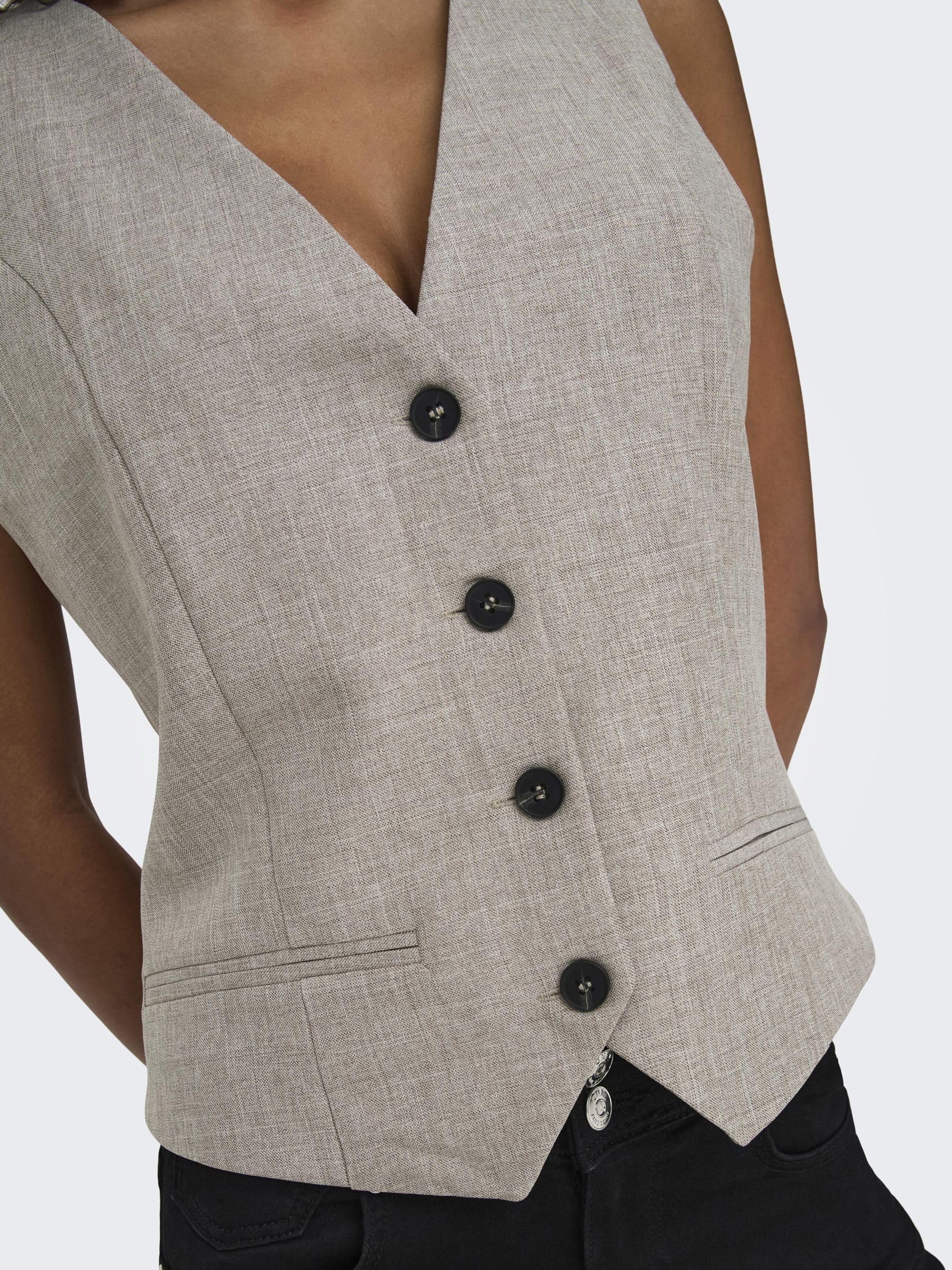 ONLY Onllinda S/L Mel Fitted Vest Cc Tlr Gilet Donna (Pacco da 1)