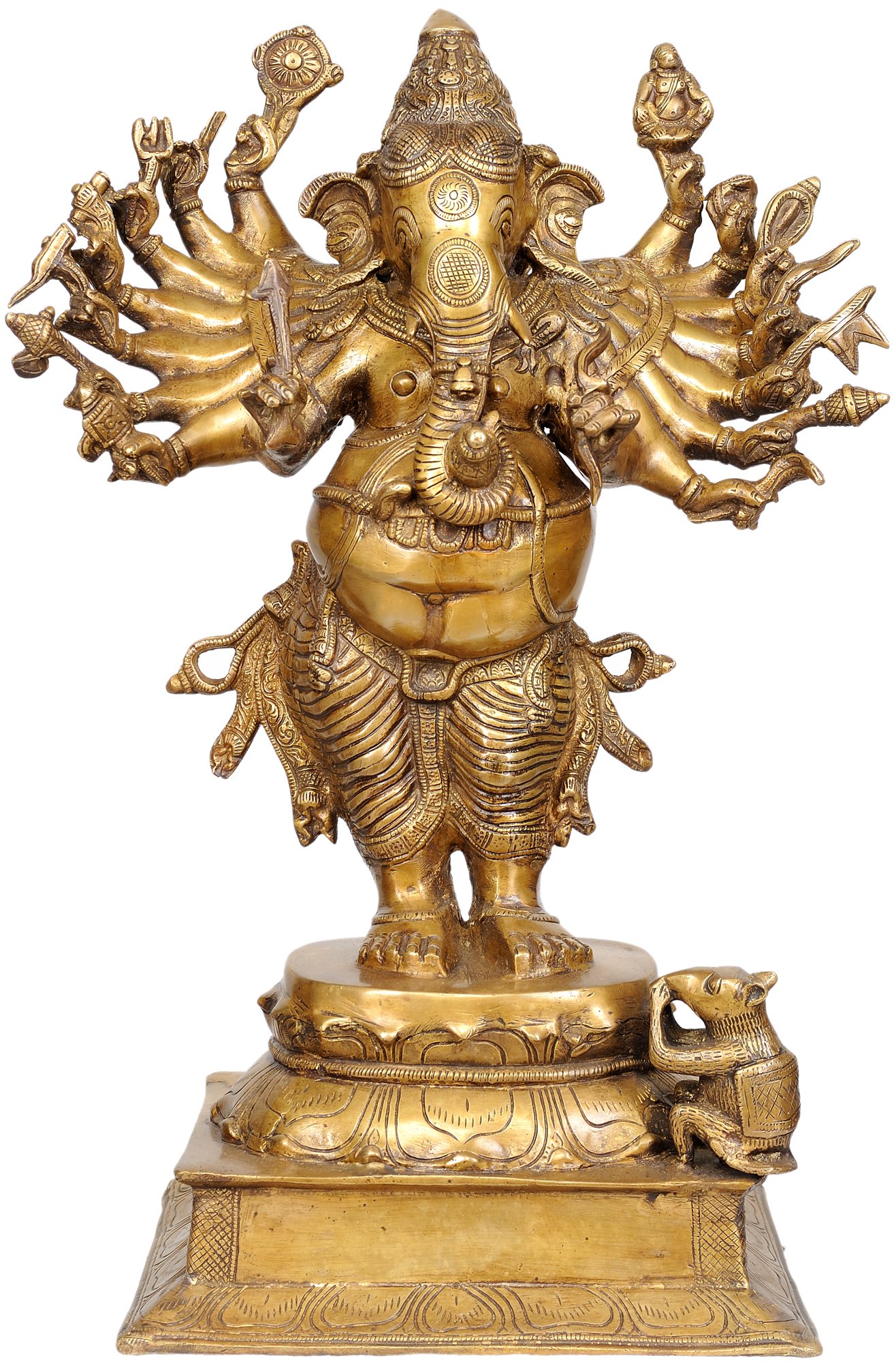 Amazon.co.jp: エキゾチックインディアsixteen-armed vira-ganesha