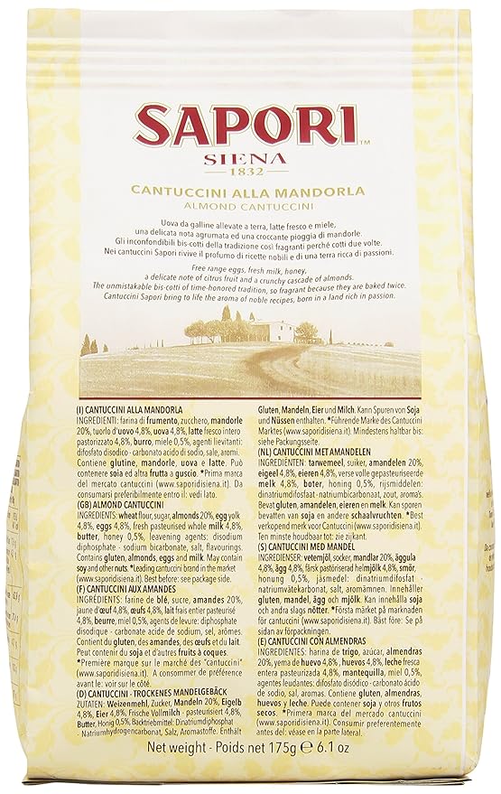 Biscotti Italianos Cantuccini Almendra 6.17 oz miniatura 5