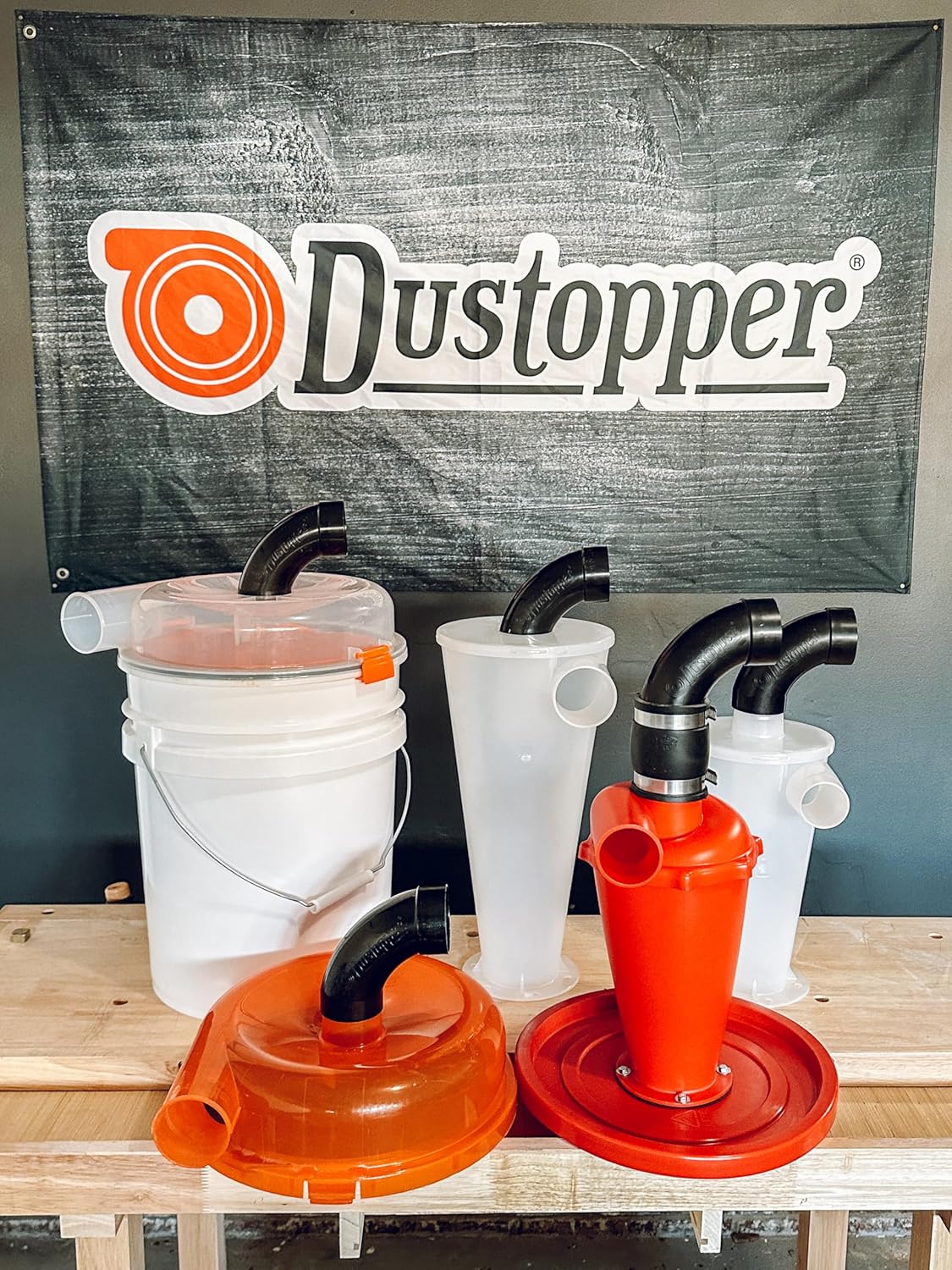 Elbow and Hose – 90-Degree Sweep Elbow and 36” Vacuum Hose with 2-1/2" nominal (2-1/4" actual), For Wet Dry Vac Dust Collection System (1 Hose, 2 Elbows)