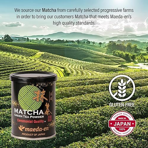 Miniatura 3 de MAEDA-EN Té verde matcha ceremonial en polvo 0.99 oz Origen japonés 100% para batidos con leche y hornear 18422 1pk