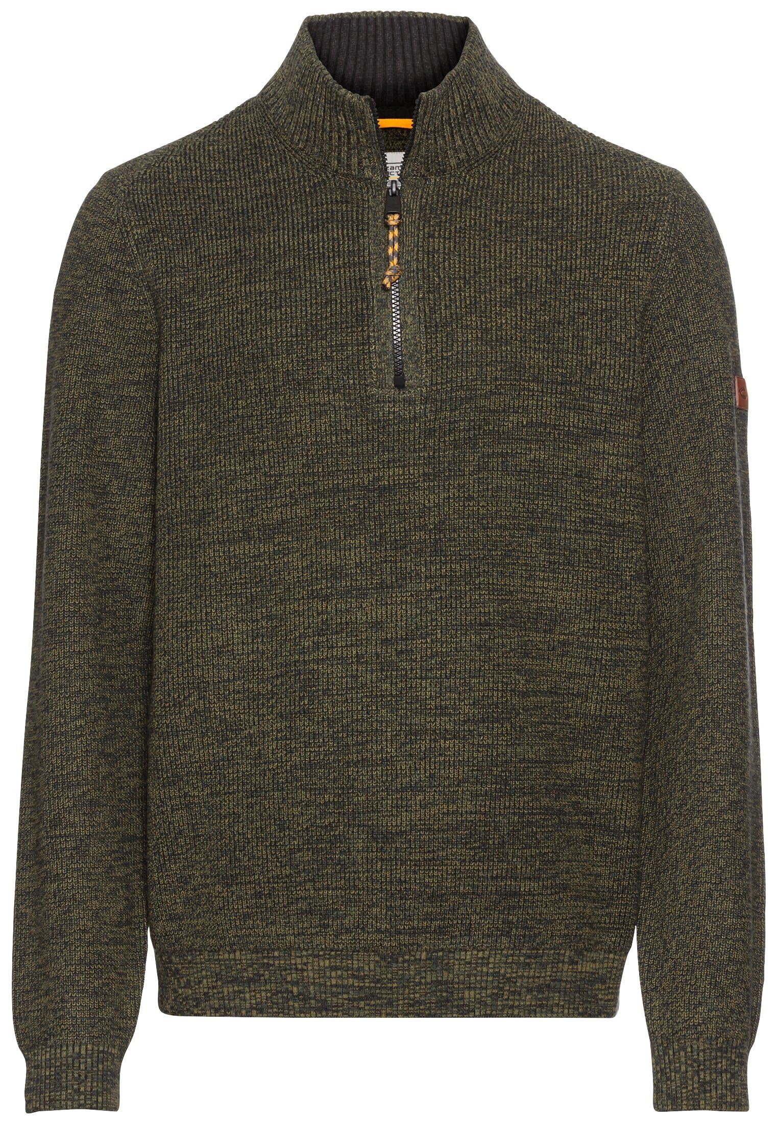 camel active Herren Stricktroyer aus Baumwollmix