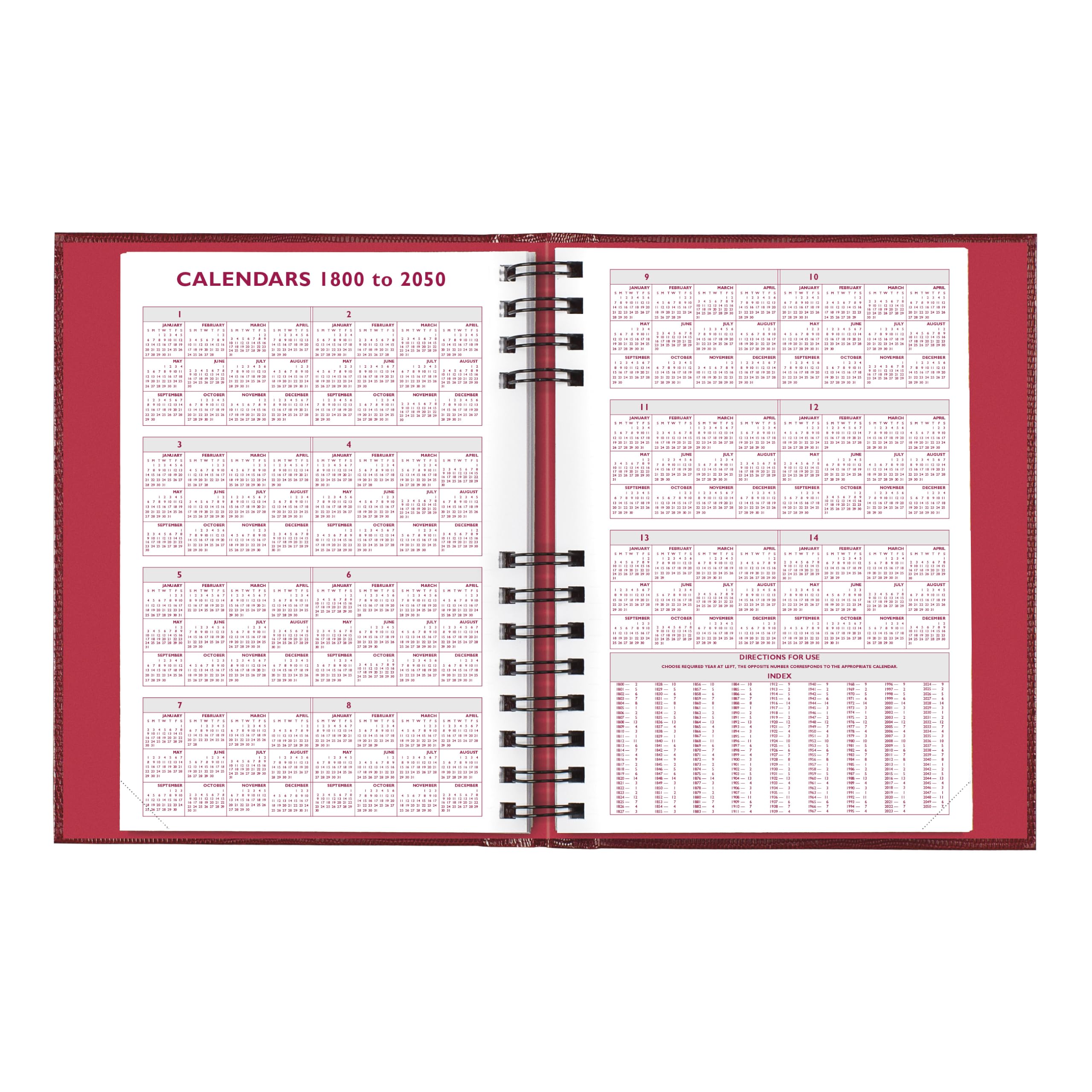 Brownline®, agenda giornaliera/mensile CoilPro™ 2027, 12 mesi, da gennaio a dicembre, rilegatura a doppio filo, 21 x 14,6 cm, rosso brillante (CB389C.RED)