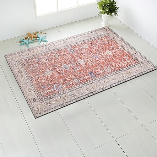 Miniatura 123 de CAMILSON Alfombra moderna de lujo de 8 x 10 pies, estilo vintage, abstracto, suave, de pelo medio, resistente a las manchas, fácil de limpiar, no