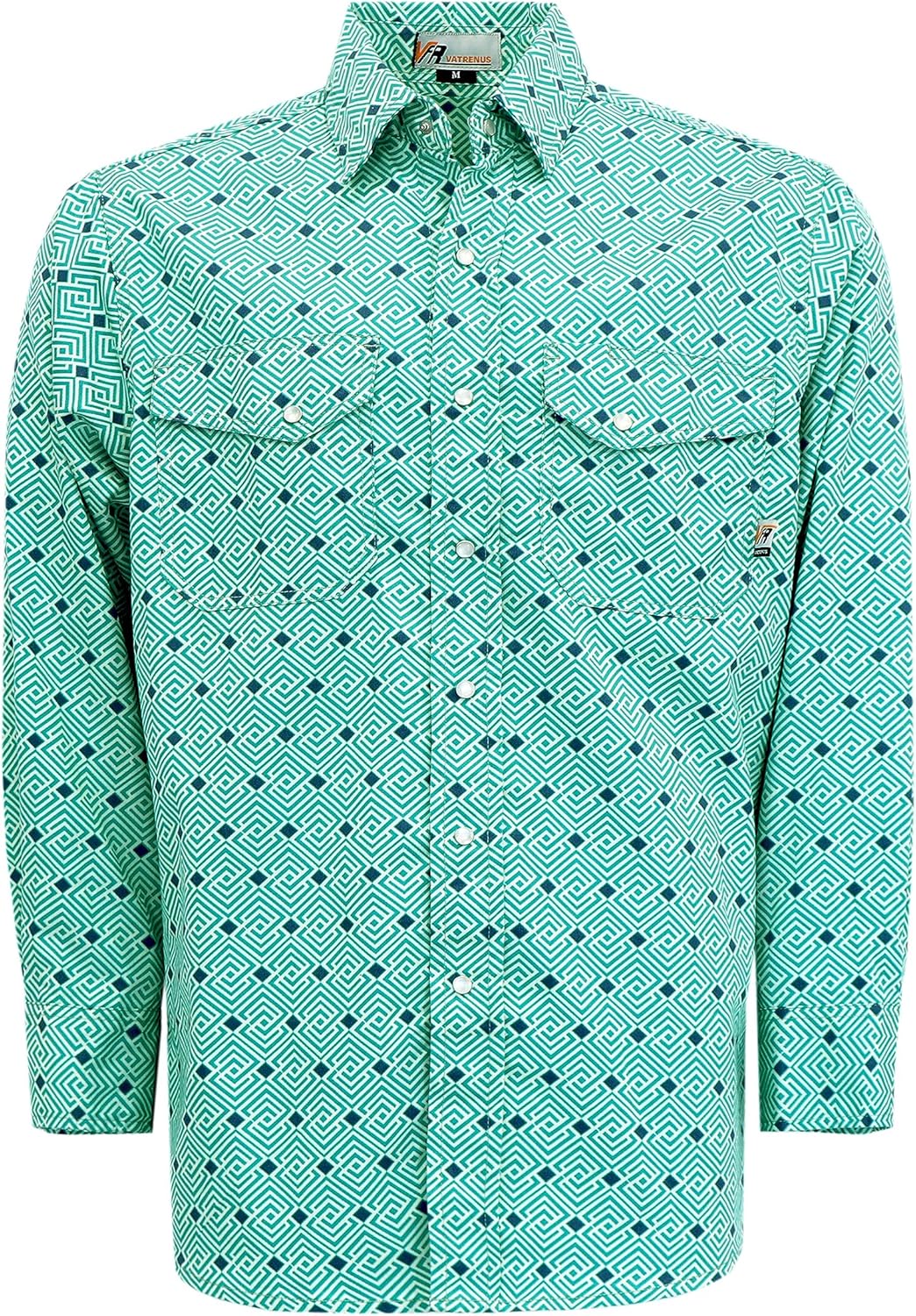 VATRENUS FR Shirts for Men Print Plaid 6.5oz Flame Resistant 100% Cotton Men's Pre-Washed Fire Retardant Work Shirt
