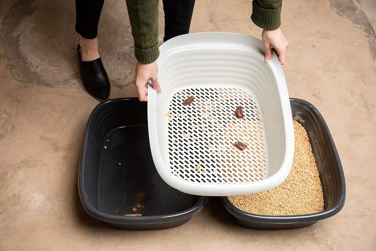 large sifting litter box