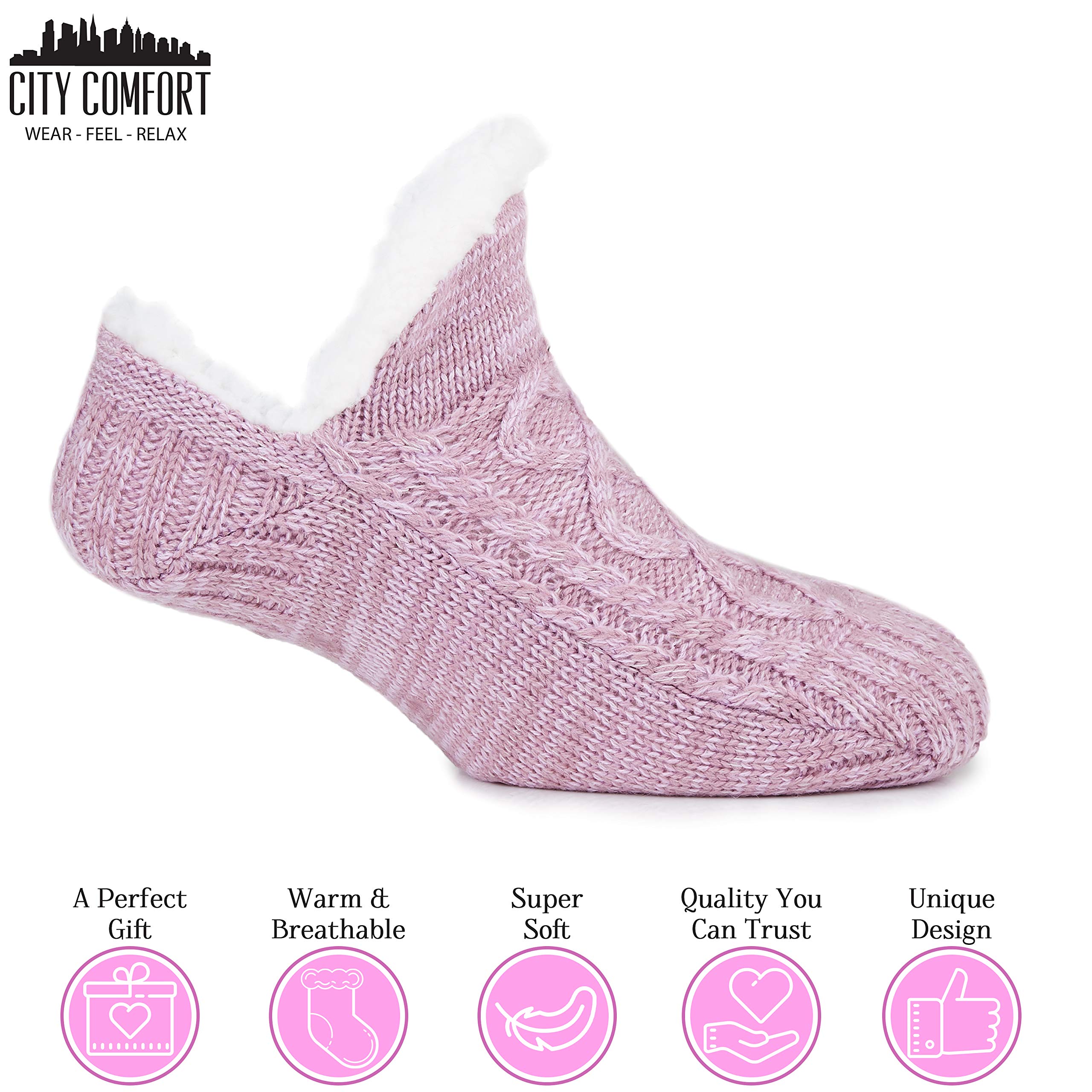 CityComfort Pantofola Calzini Donna Adolescenti, Caldo Calze Pile - Regalo Donna