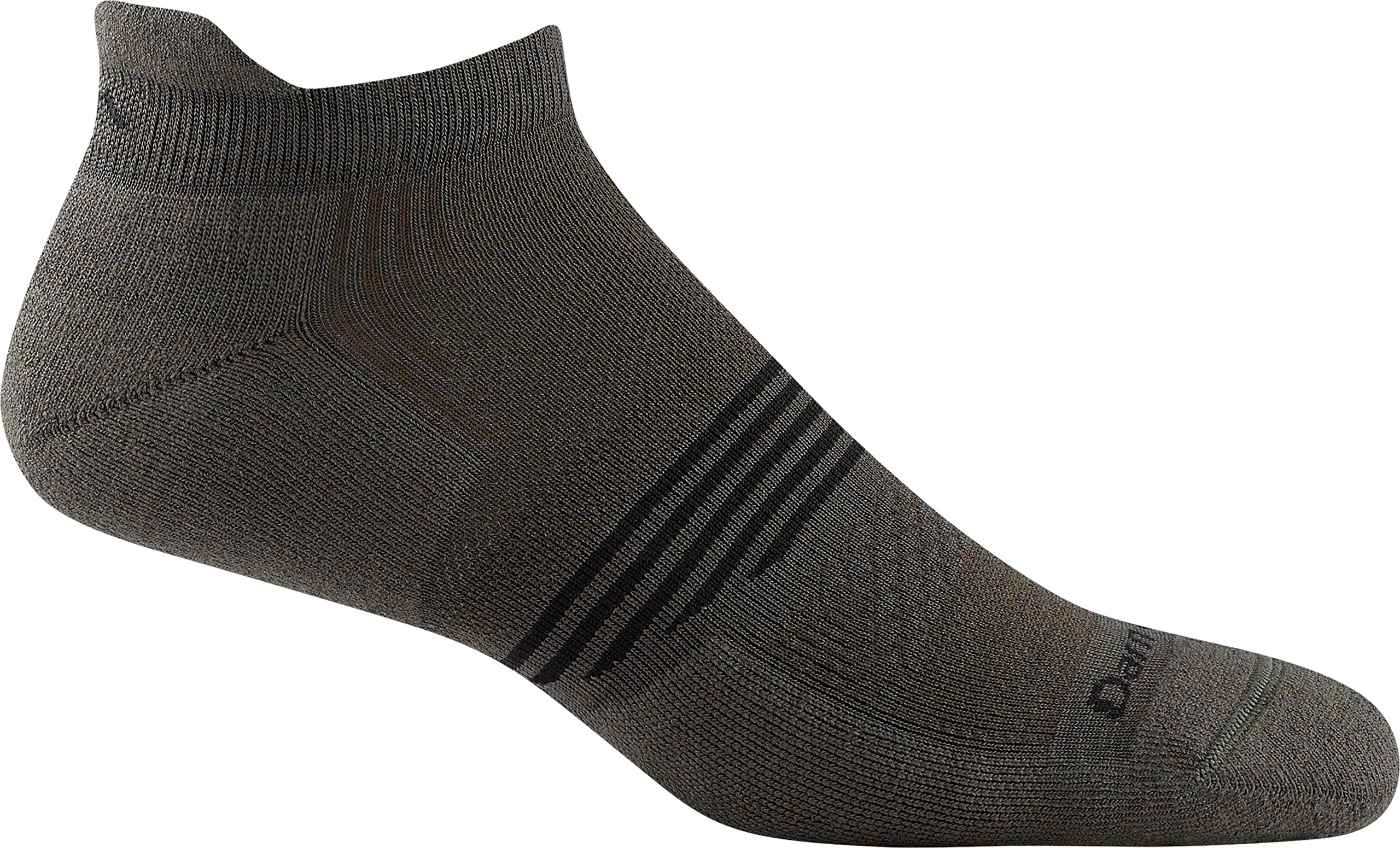 Darn ToughDarn Tough Element No Show Tab Lightweight Sock with Cushion - Men's Fatigue Large