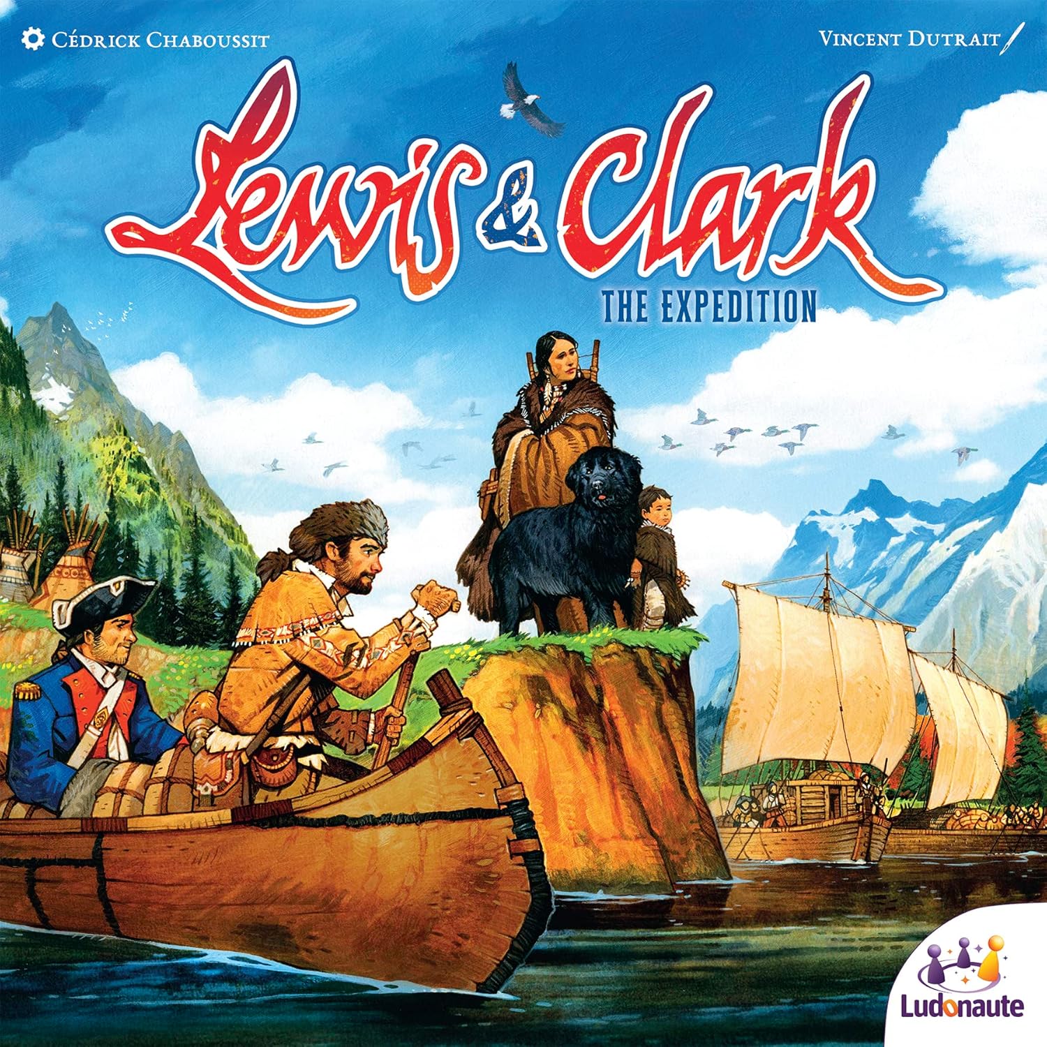 Ludonaute Lewis & Clark The Expedition Second Edition - Ludonaute Games, Strategy Board Game, Ages 14+, 1-5 Players, 120 Min