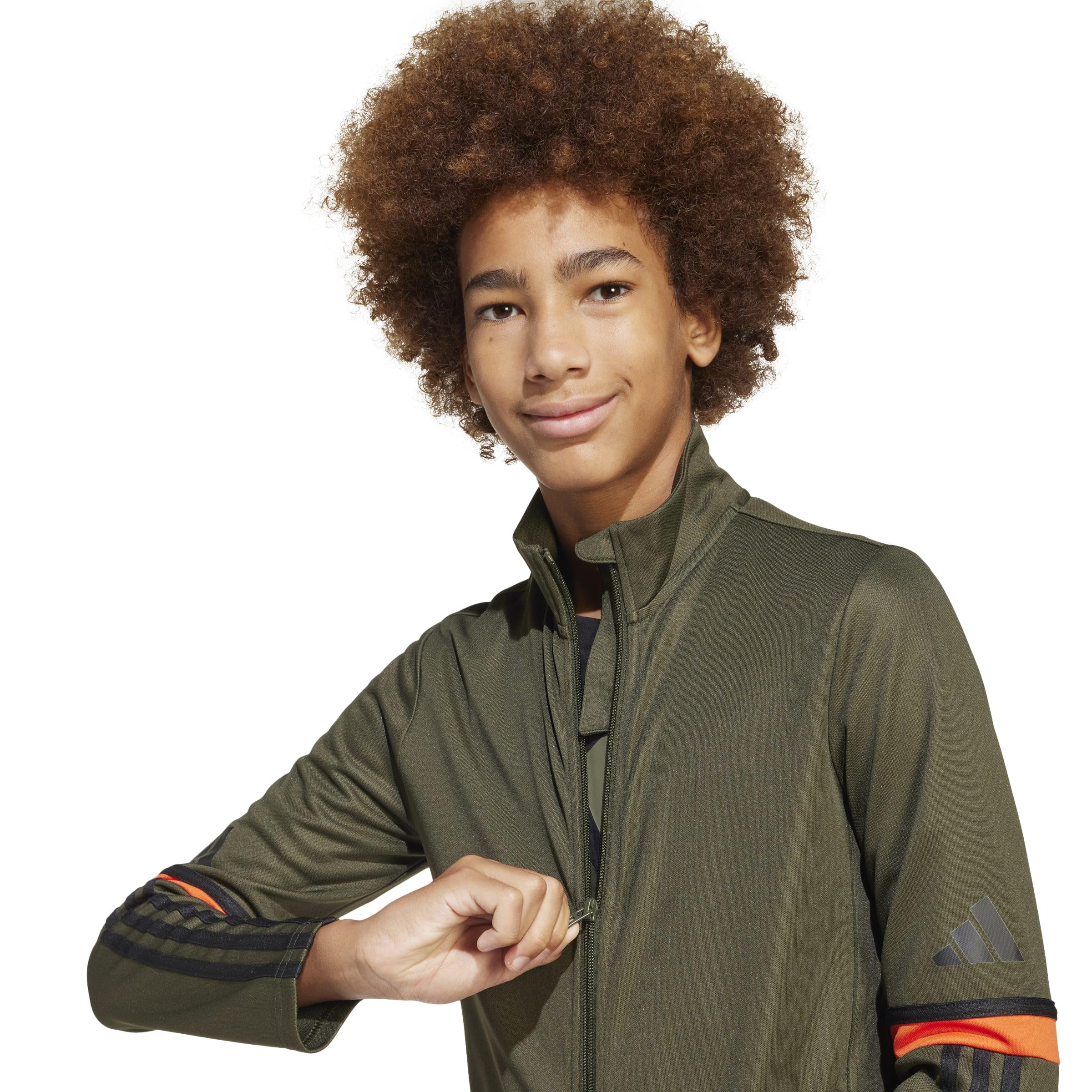 adidas Uniseks - dzieci SQUADRA25 TRAINING JACKET KIDS, night cargo/black/semi impact orange, 11-12 Years