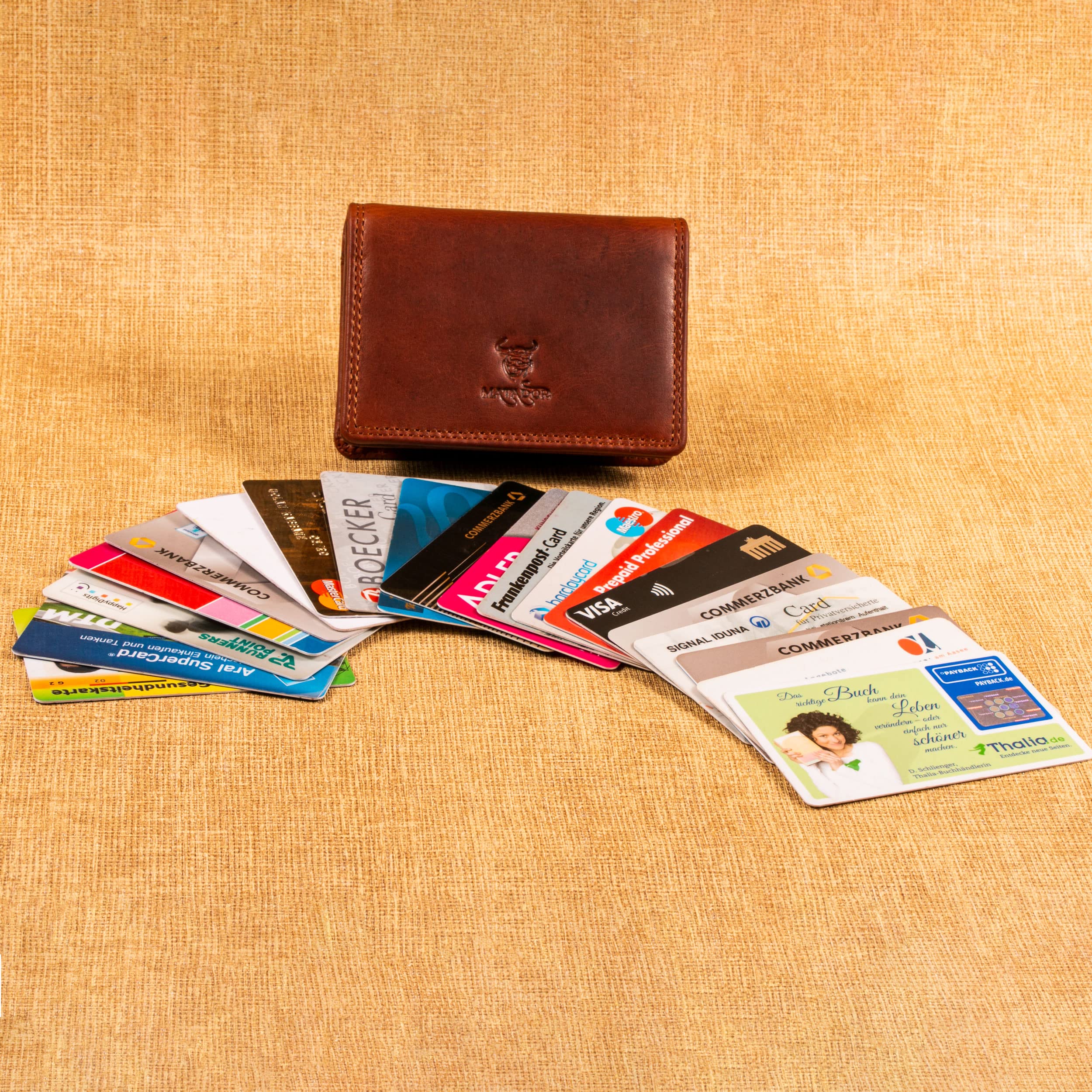 MATADOR V-C-01 DTAN Étui pour cartes de visite, Konjac marron, 10x7x2,5 CM, Élégant