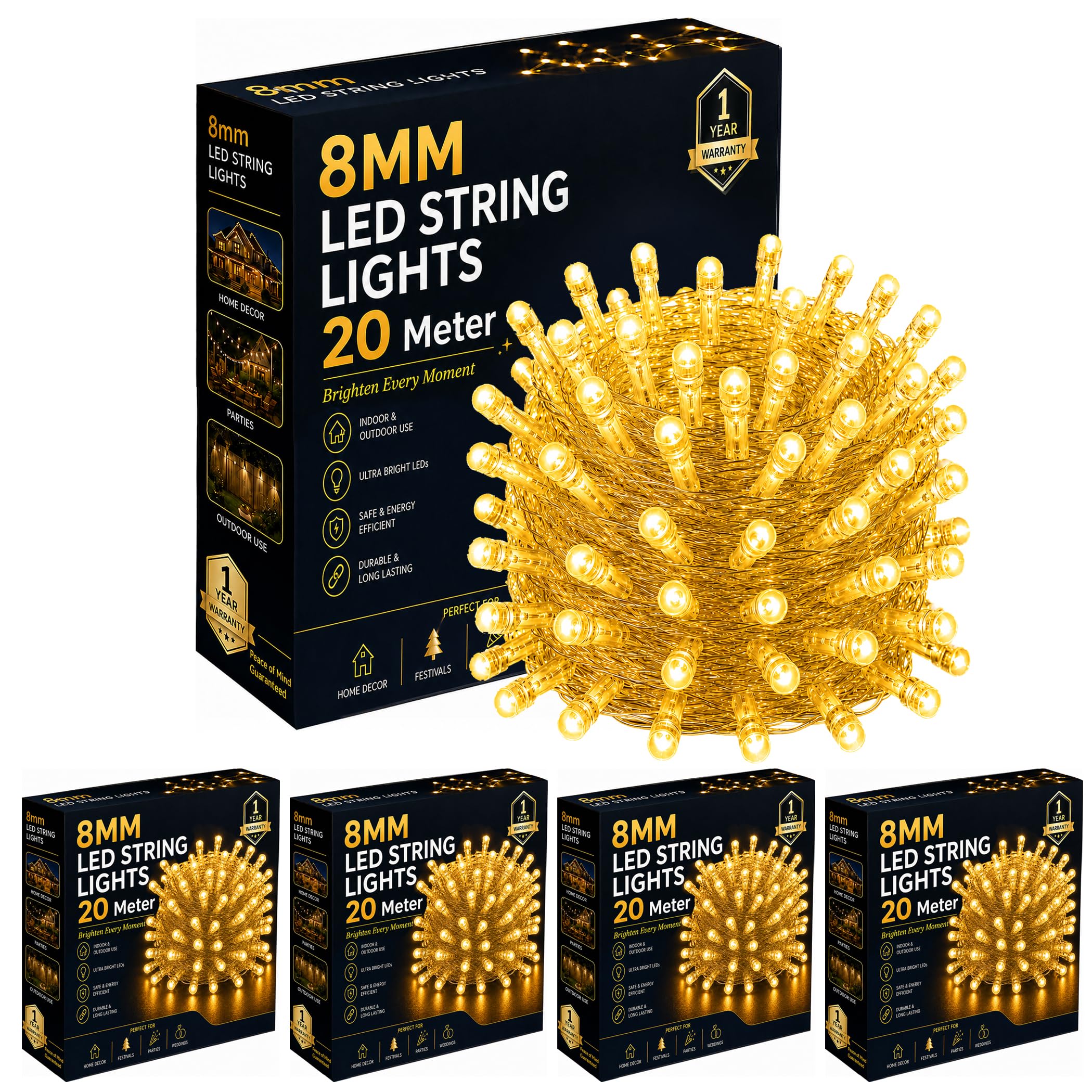 Gesto 45m LED String Lights - Warm White Fairy Lights -18