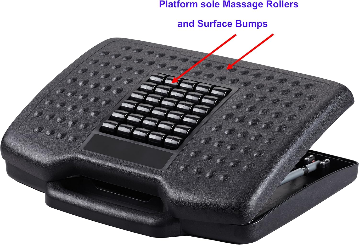 Carepeutic Ergo-Comfort Pressure Balancing Footrest, 7.5 Pound, Black