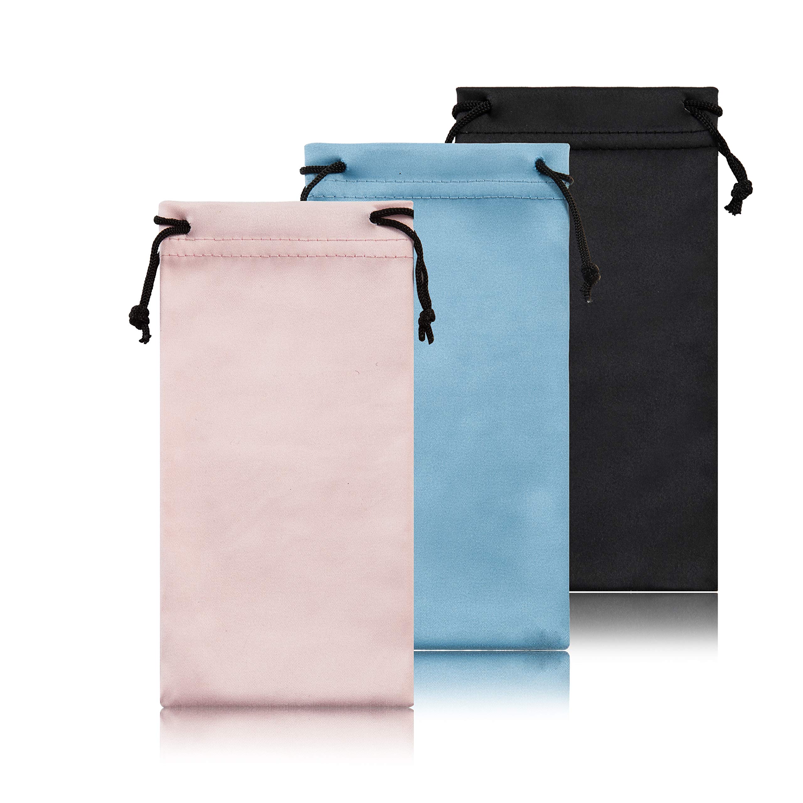 TRIUMPH VISION Glasses Case Soft Eyeglass Case Sunglass Pouch Cloth 3 Pack