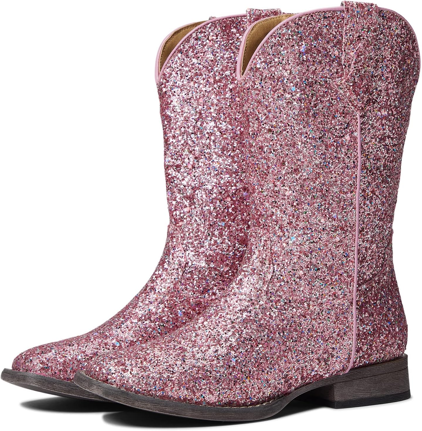 ROPER Toddler Girls Glitter Galore Square Toe Casual Boots Ankle