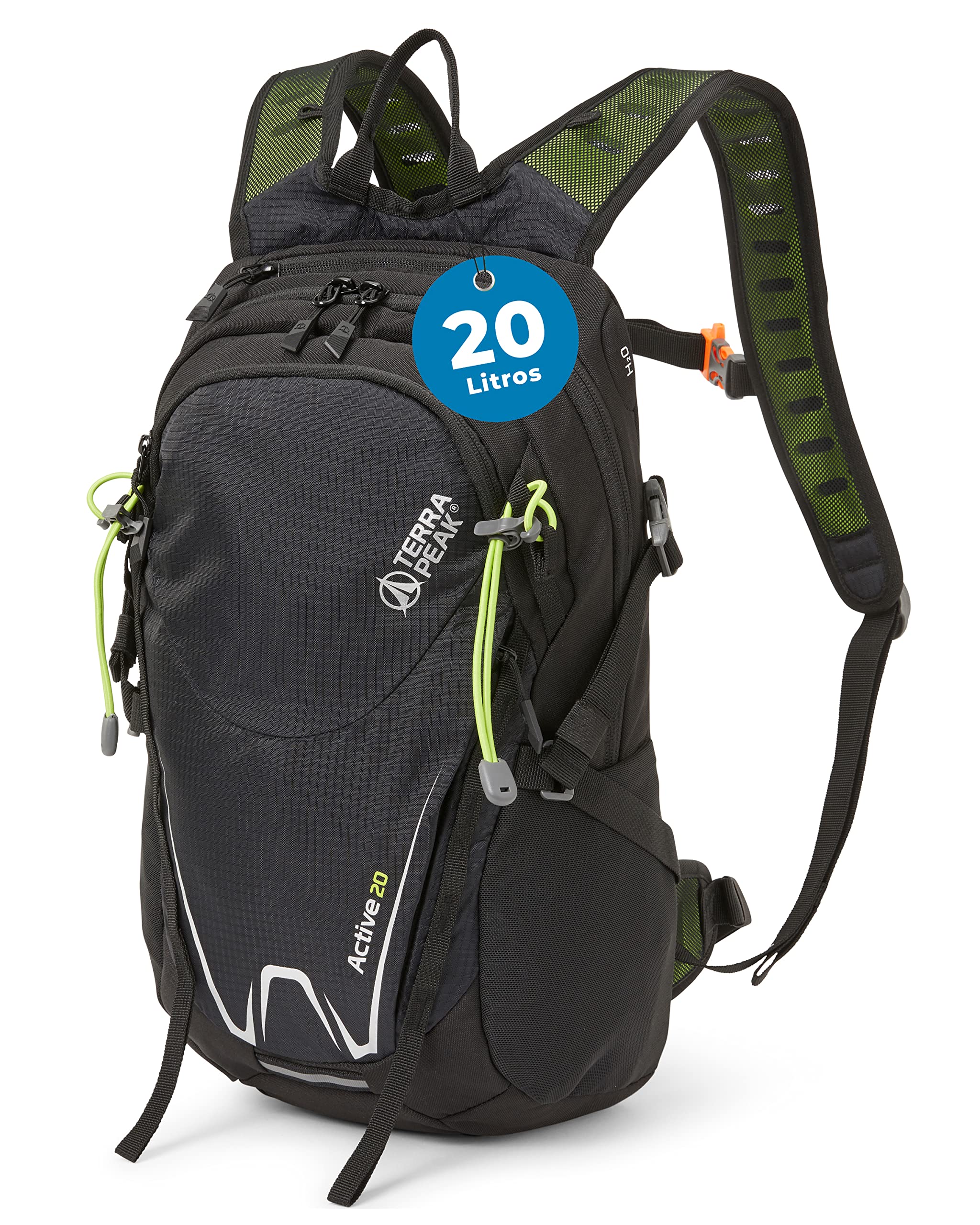 Terra Peak® Mochila de Senderismo 20L para hombre y mujer (ACTIVE 20 PEQUEÑA) - Mochila de montaña, trekking y viaje para exteriores, ergonómica e impermeable, con ventilación trasera (transpirable)