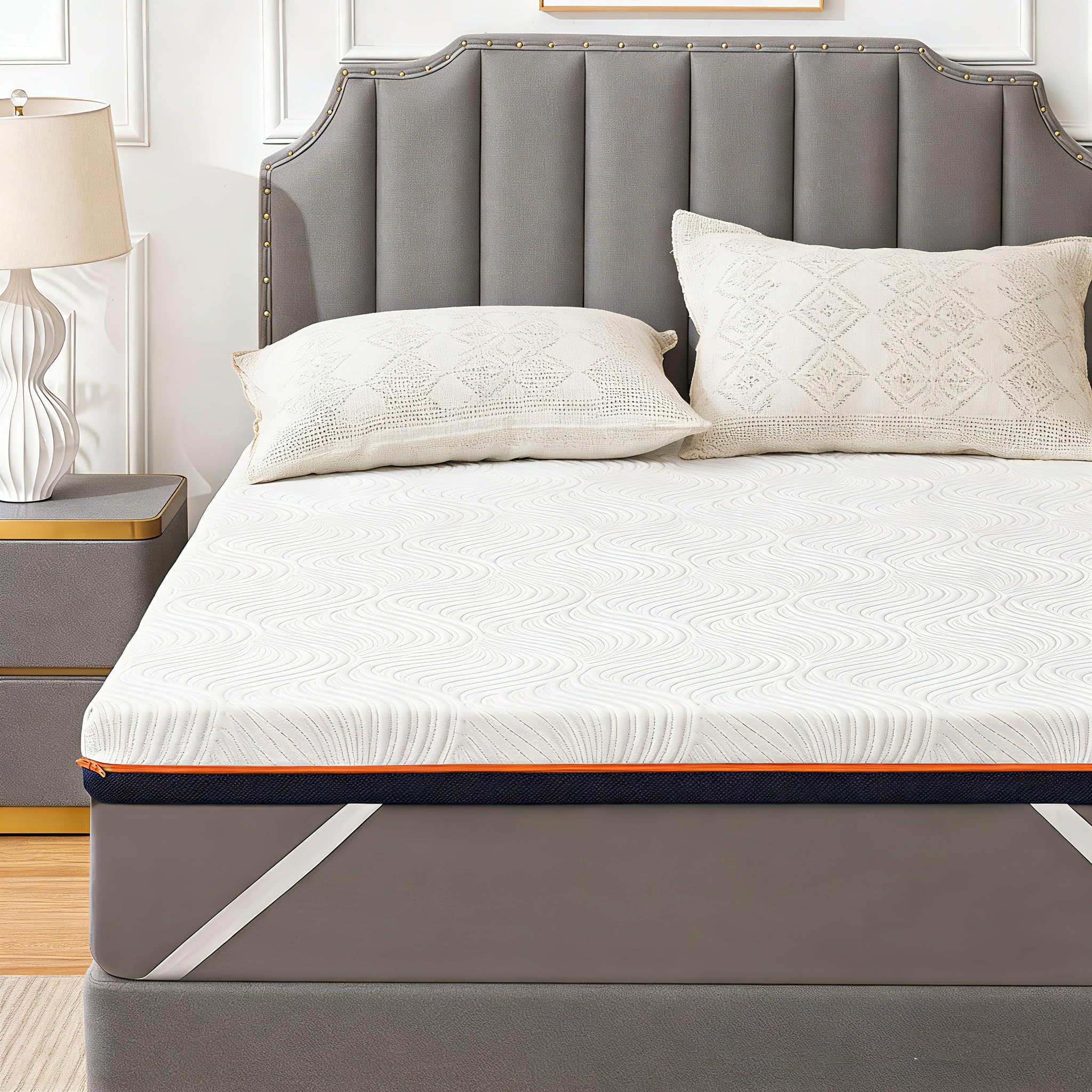 Solviente Premium Topper 140x200cm H4-10cm Memory Foam & Kaltschaum, Orthopädisch & Atmungsaktiv, Oeko-TEX® Zertifiziert, Abnehmbarer Bezug, rutschfest, Langlebig & Hygienisch