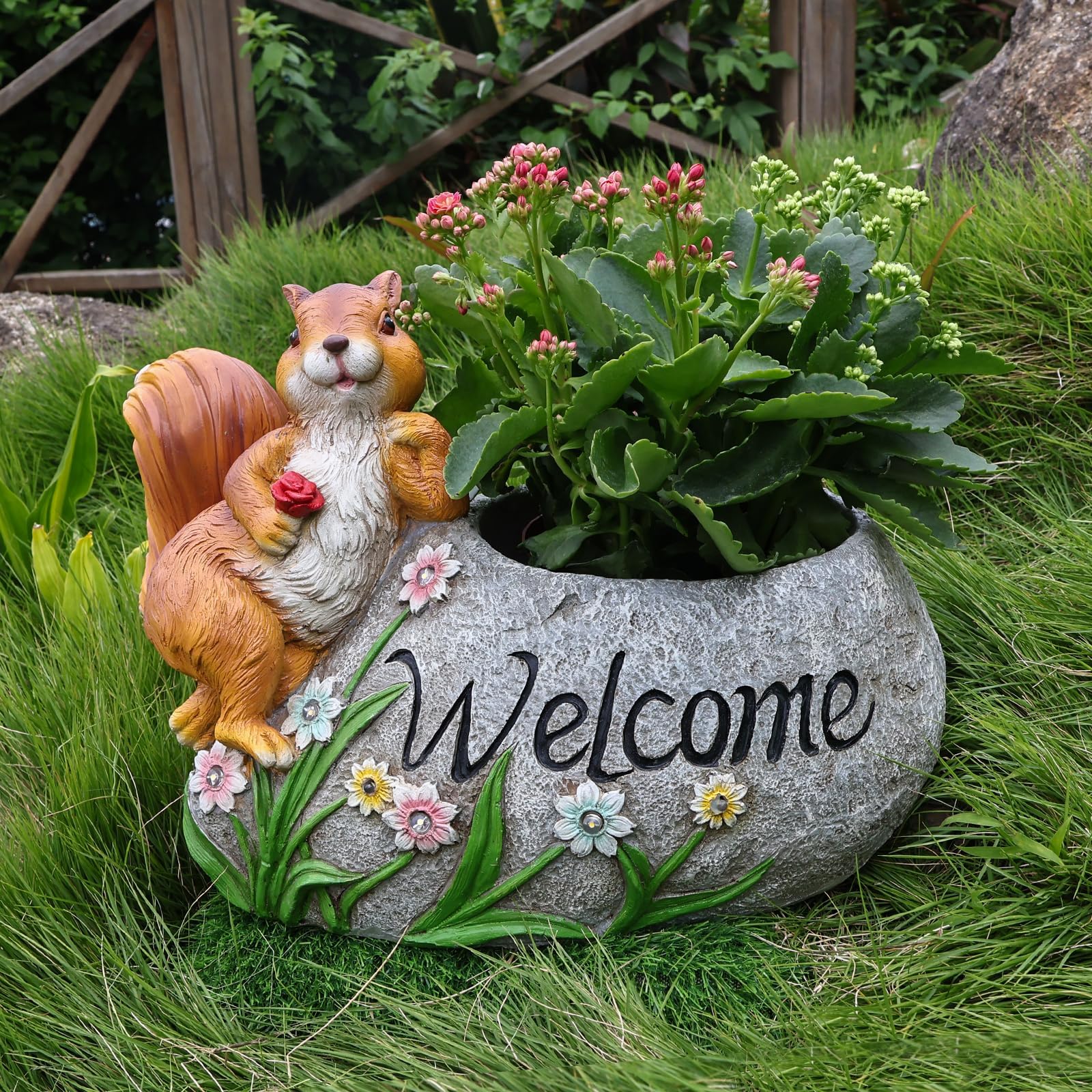 Amazon.com: Maikall Rish Gnome Garden Statues with Solar Lights Outdoor ...