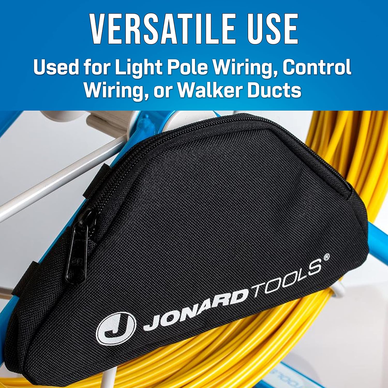 Jonard Tools ROD-3316 Coated Fiberglass Fish Tape Duct Rodder with Accessory Kit, 3/16" x 300'