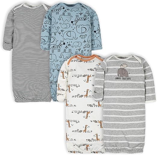 Gerber Baby Boy and Girls 4-Pack Sleeper Gown