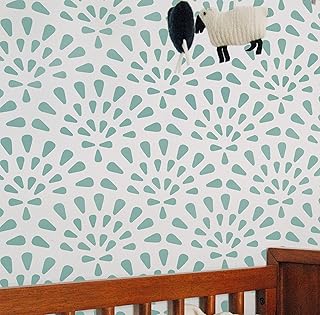 Smyrna Flowers, LARGE WALL STENCIL, Modern Wall Stencils for Painting, Stencils For Walls, Dalmatian Wall Stencils, Stencil for Kids