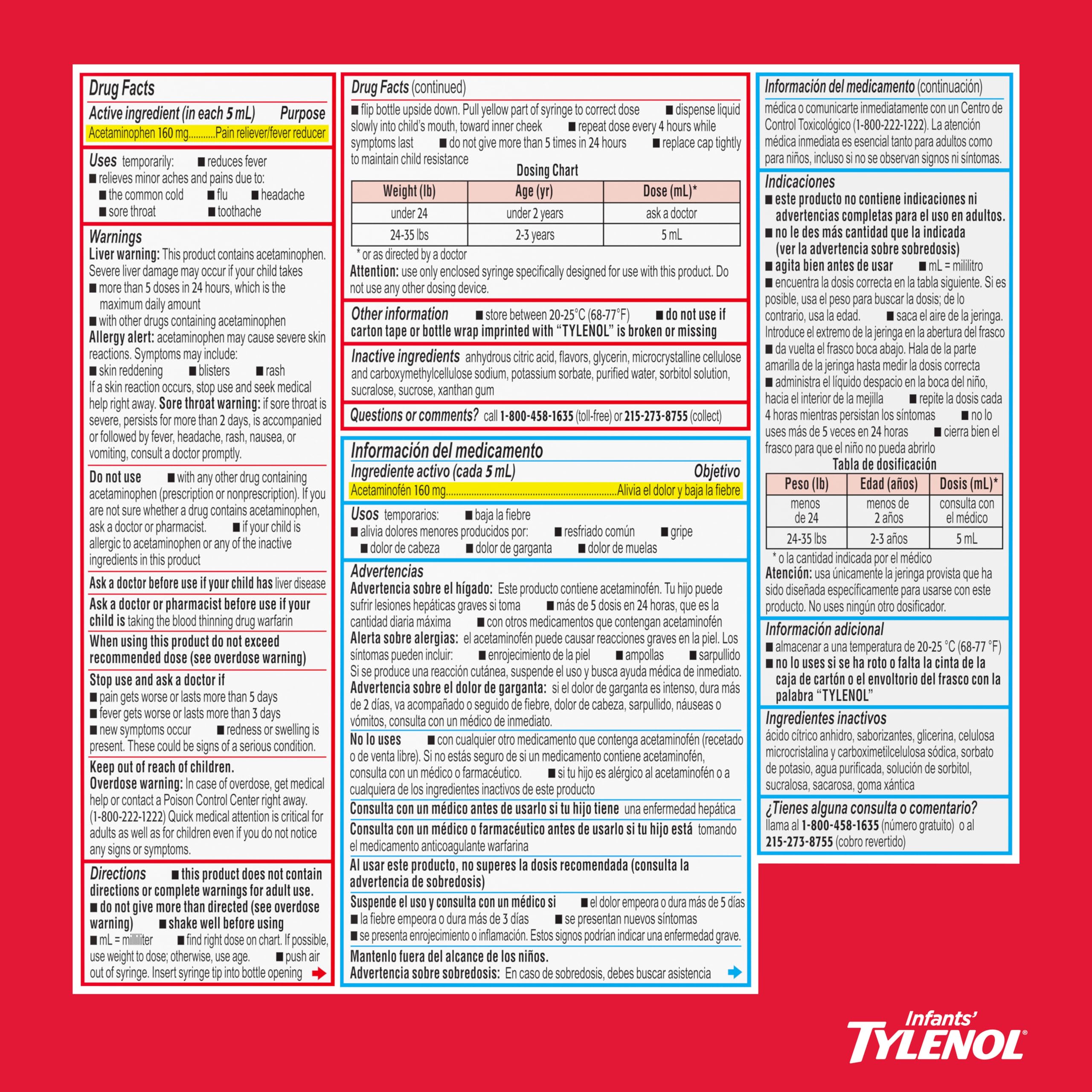 Infants' Tylenol Dye-Free Acetaminophen Oral Suspension, Cherry, 1 Fl Oz — Amazon image 8