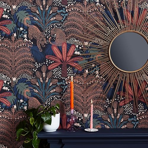 Miniatura 2 de Envy Savannah Terra - Papel pintado extraíble, color azul marino