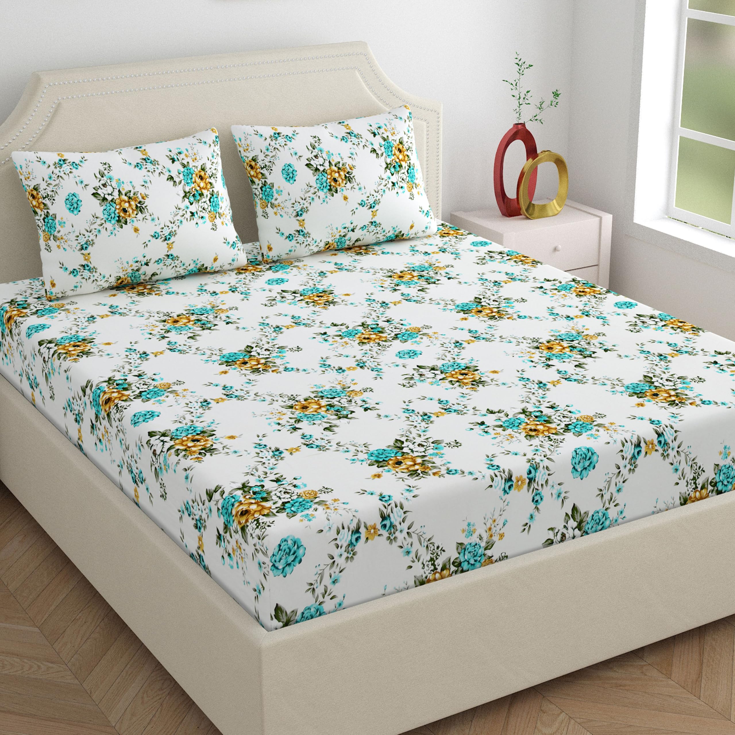See full amazon price history chart for Dreamscape 100% Cotton Double Bedsheet with 2 Pillow Covers - (Size 87 x 92 inches, 140 TC, Colour - Teal) Dreamscape 100% Cotton Double Bedsheet with 2 Pillow Covers - (Size 87 x 92 inches, 140 TC, Colour - Teal) (B0DBZW5XDS) Amazon Price History, Amazon Price Tracker