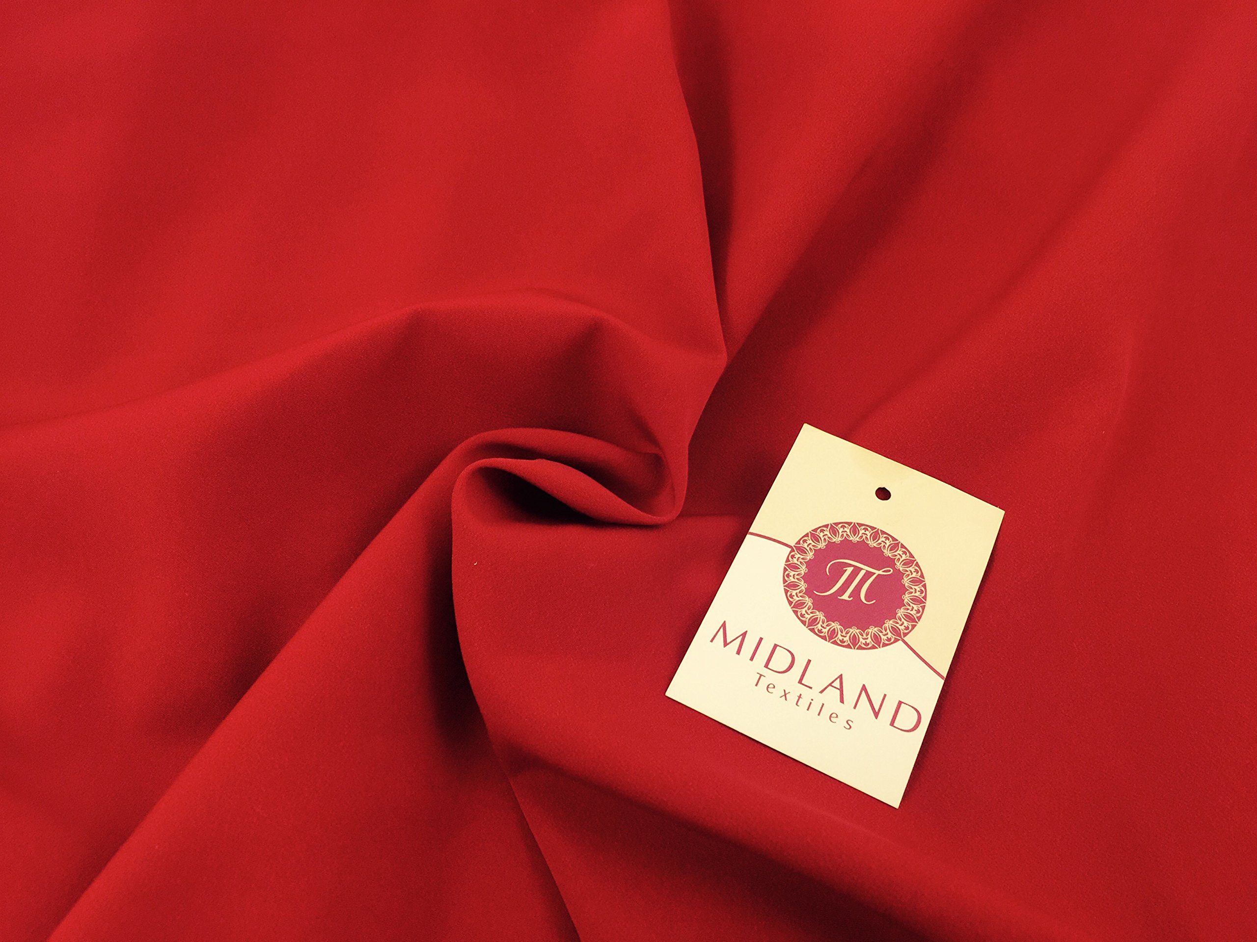 PowderTouch Luxury Crepe Fabric 58 inch-wide Sold Per Metre (Red 33)