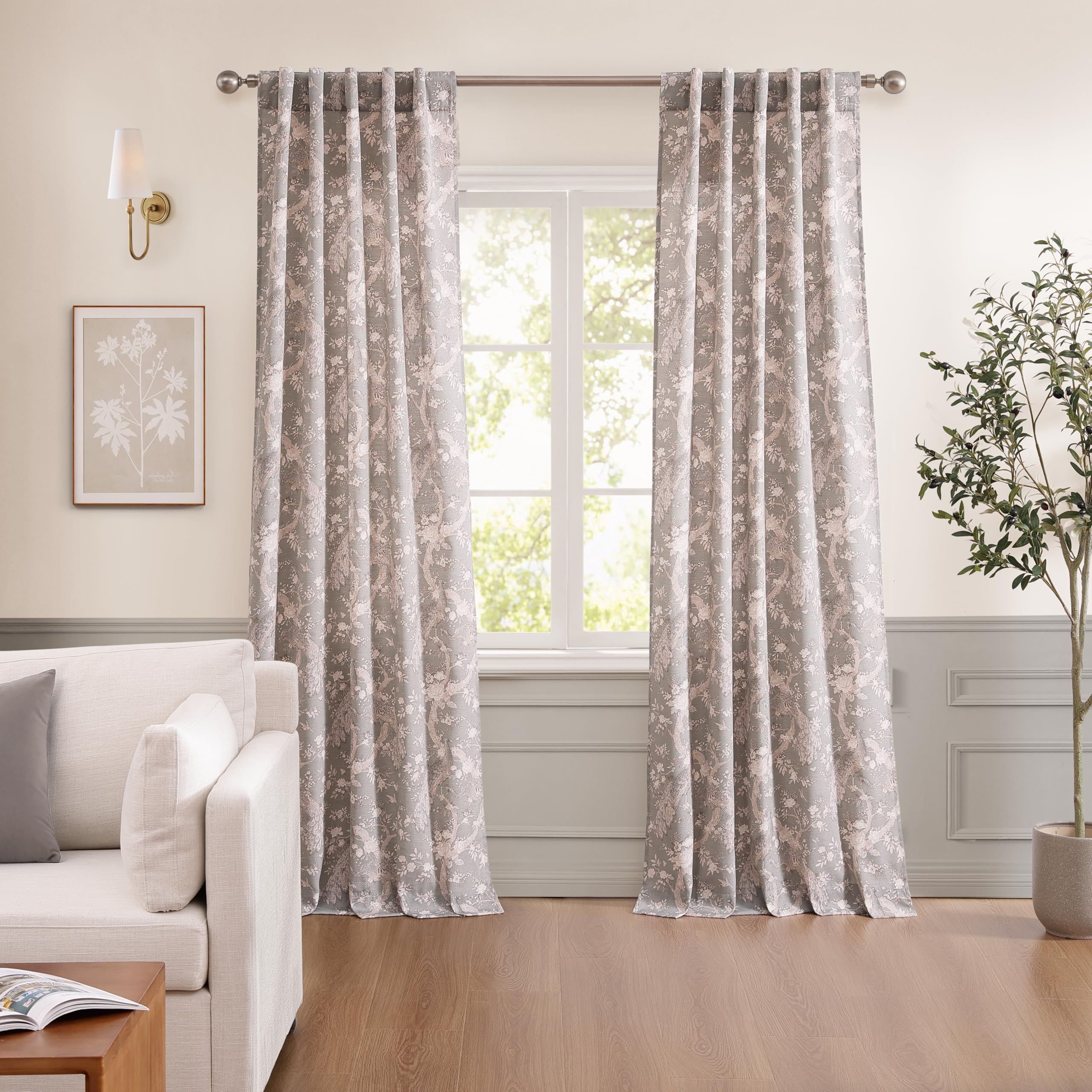 Amazon.com: Laura Ashley Belvedere Window Curtains with Rod Pocket
