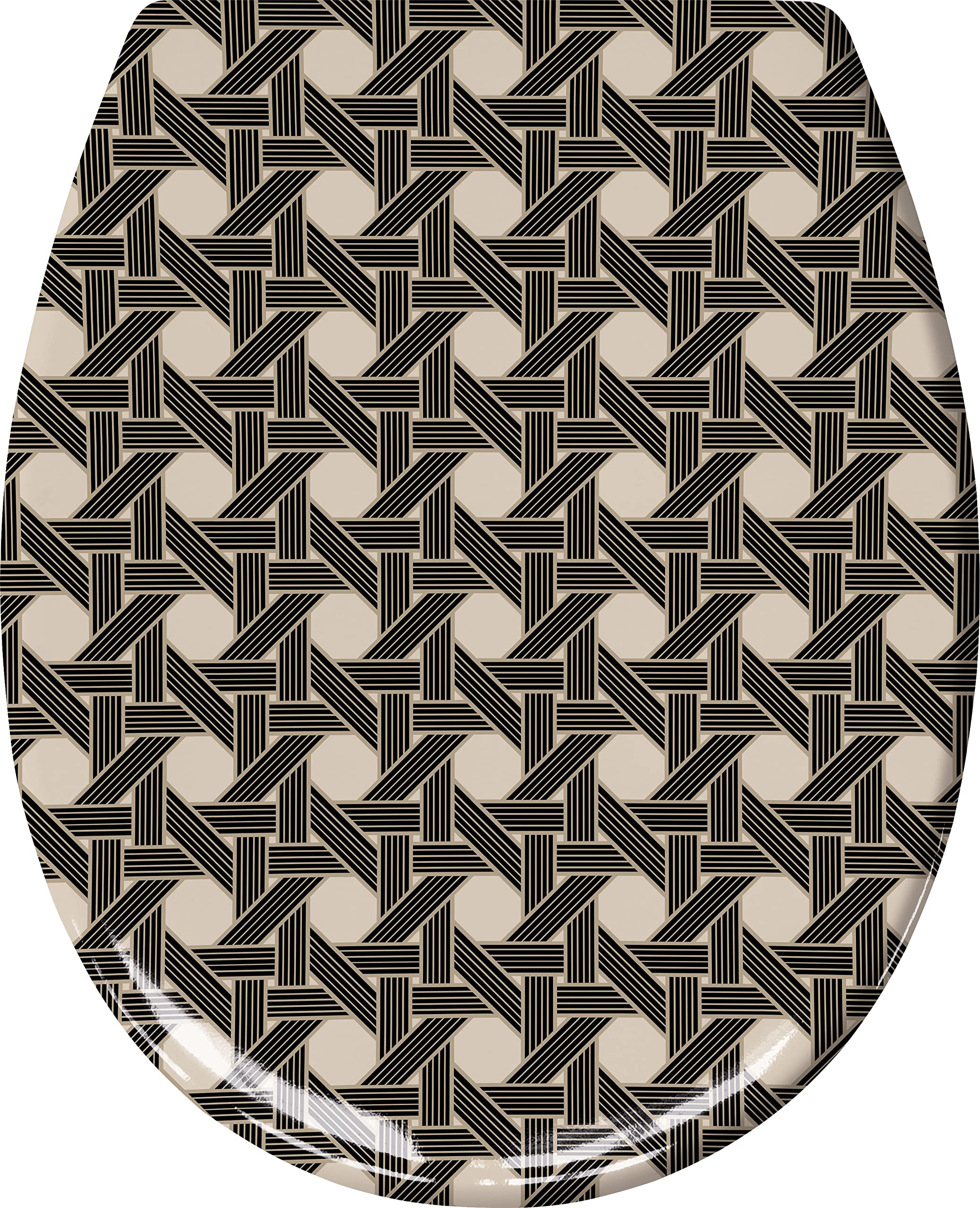 Kleine Wolke Vienna Toilet Seat with Soft-Close Mechanism, Colour: Taupe, Material: Duroplast, Size: 37 x 45 cm