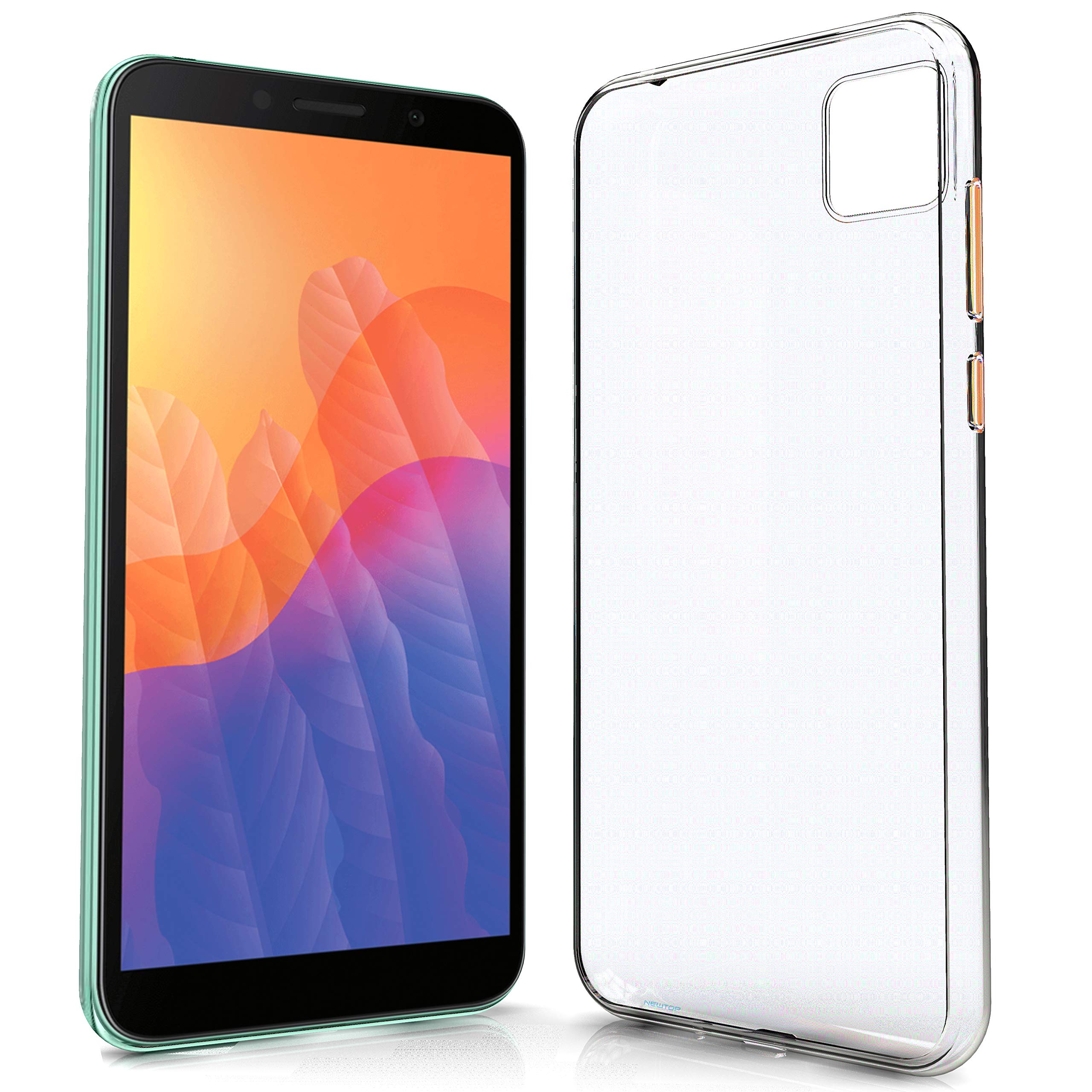 NEWTOP N Cover Custodia Trasparente Per Huawei Y6P - TPU Morbido, Sottile, Antiurto, Con Bordi Rialzati - 2
