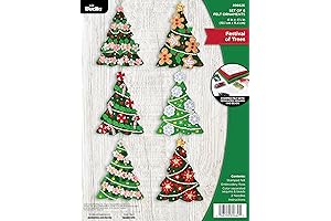 Light Up 3D DIY Felt Christmas Tree Set with Battery Operated String...